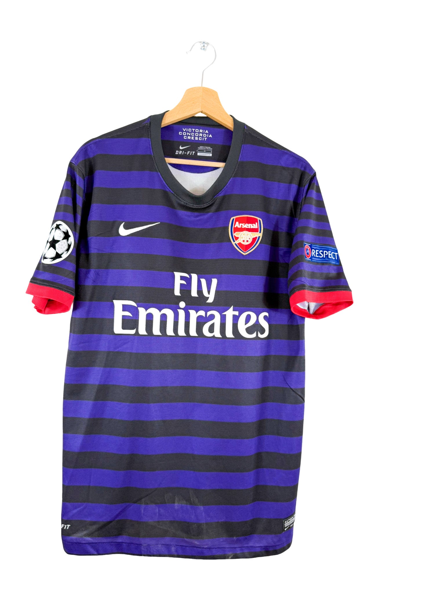 2012/2013 - Arsenal Away Shirt [#8 Arteta] UCL Nike - L