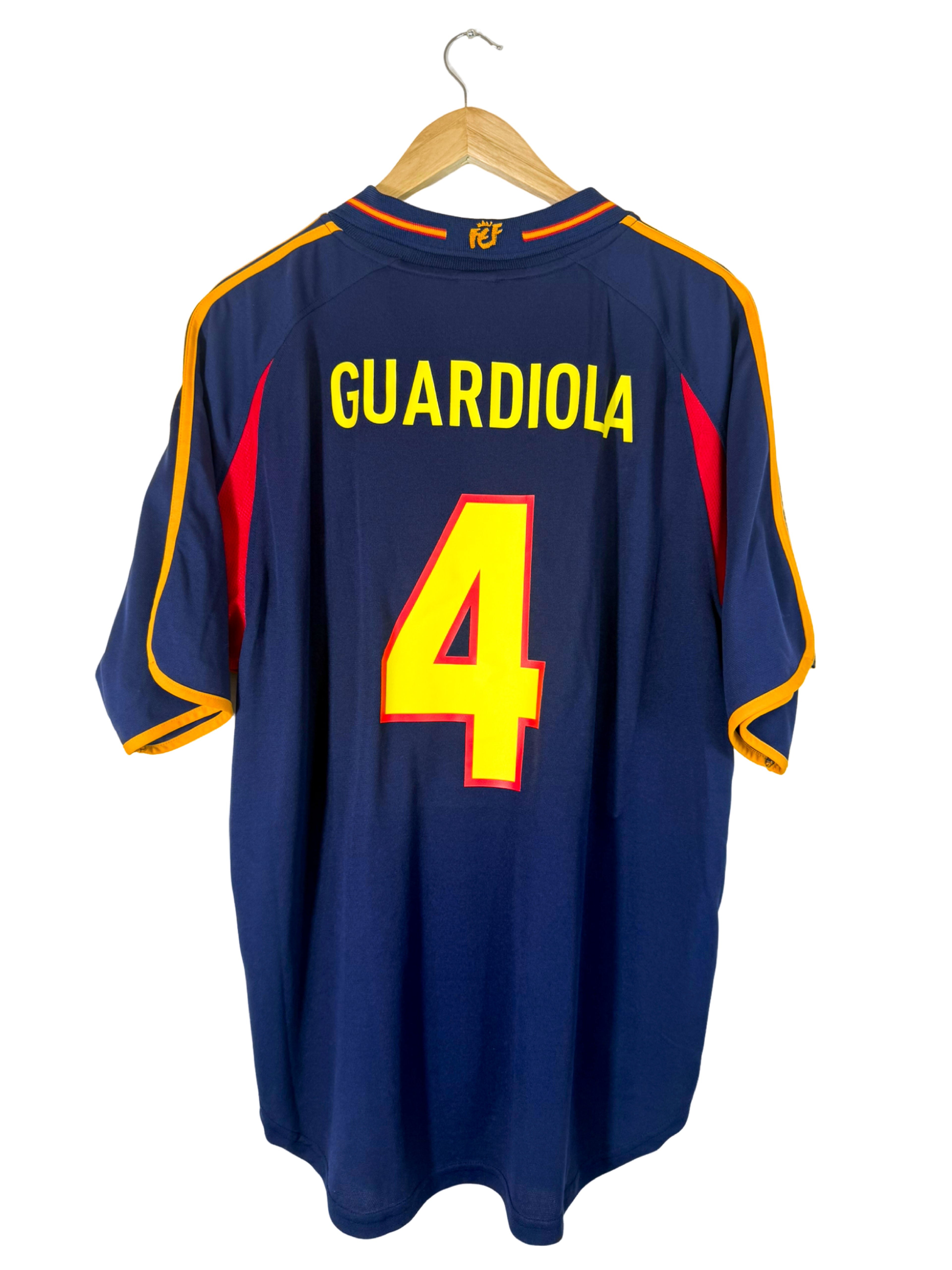 2000 – Maillot Espagne extérieur [#4 GUARDIOLA] - XL