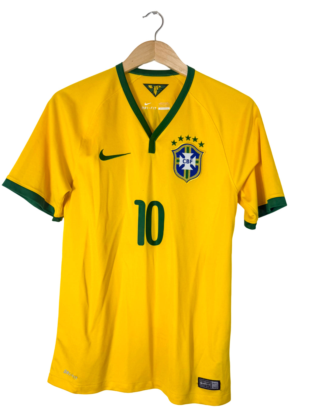 2014 Brazil Home Shirt [#10 NEYMAR JR] - Size M