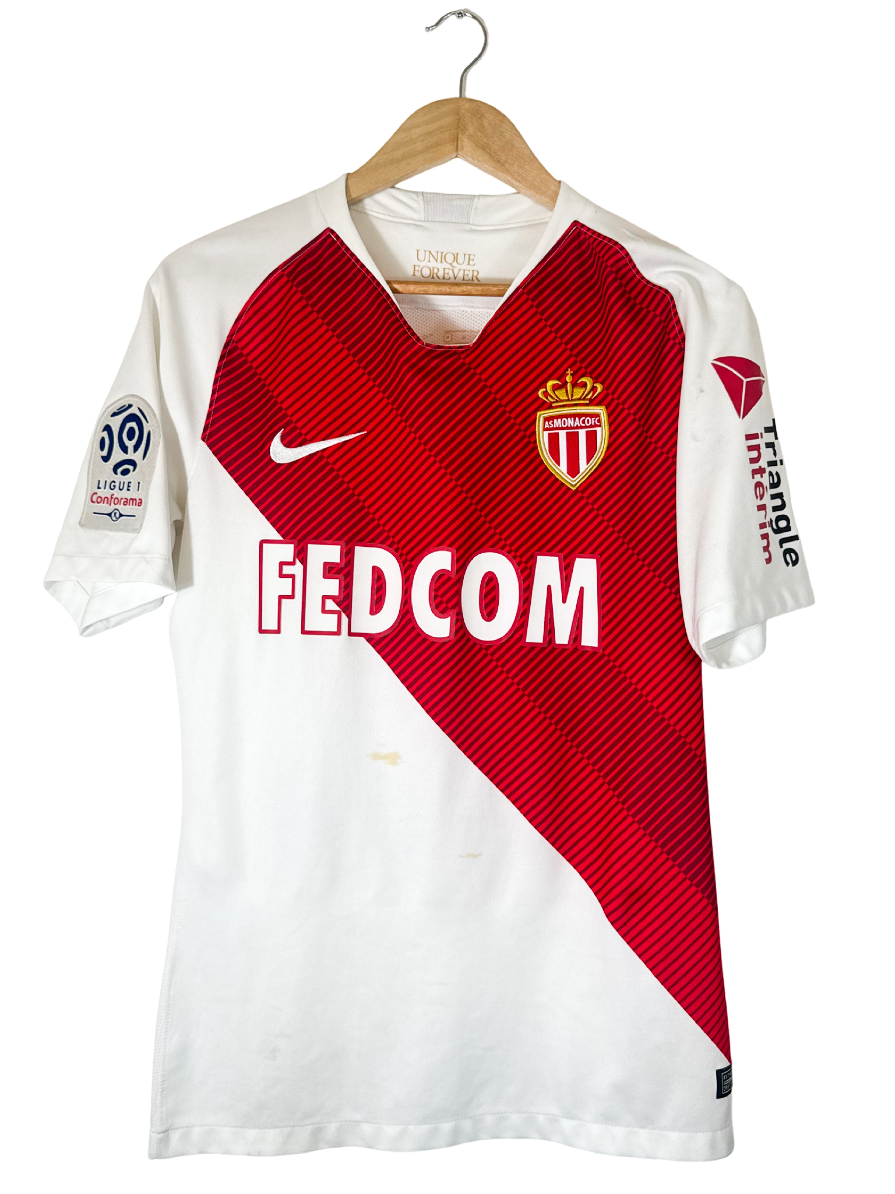 2018 – Maillot AS Monaco domicile [#7 Rony Lopes] *Maillot porté* - M