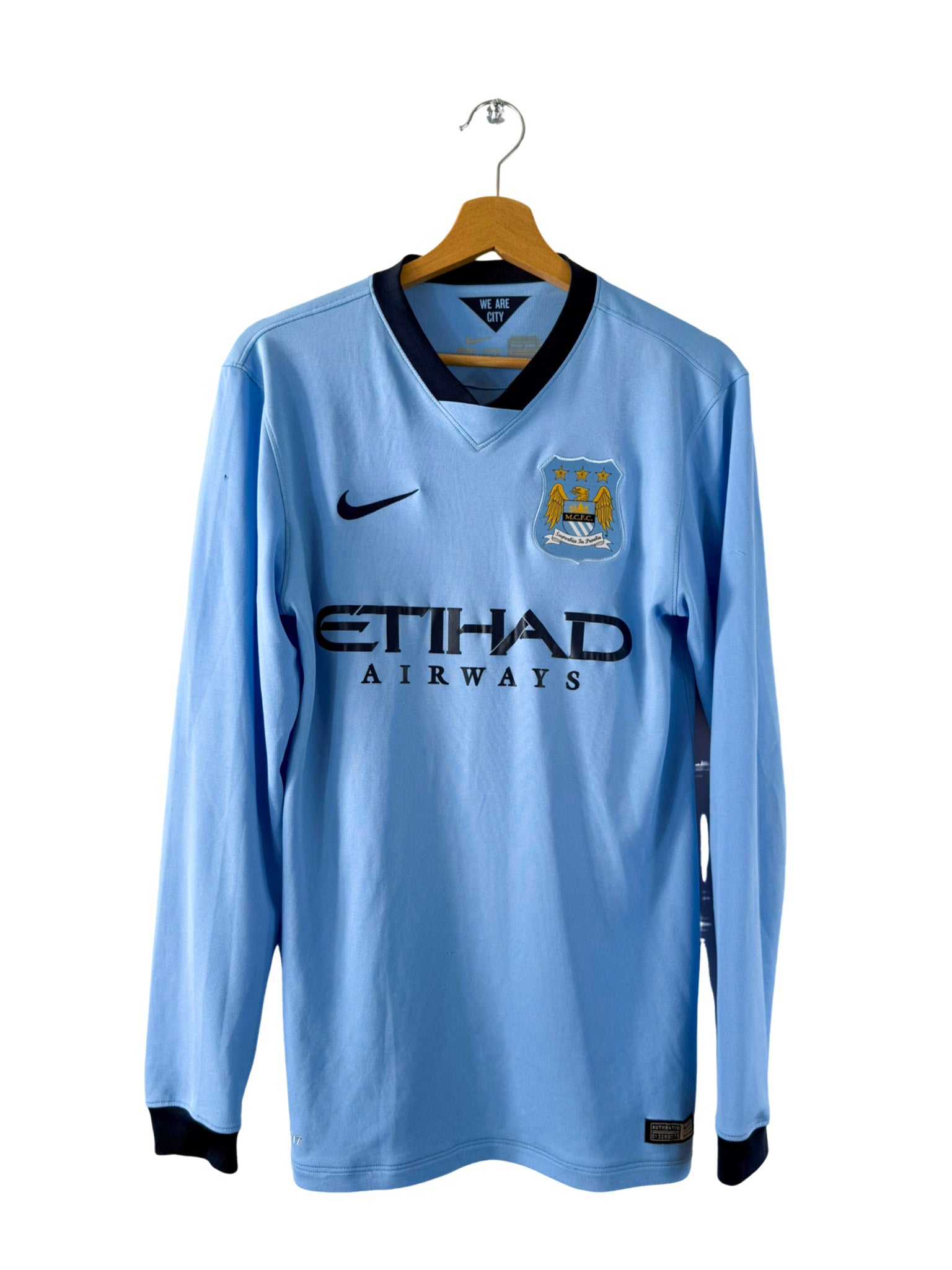 2014/2015  - Maillot Manchester City domicile [#16 KUN AGÜERO] *Manches Longues* - S