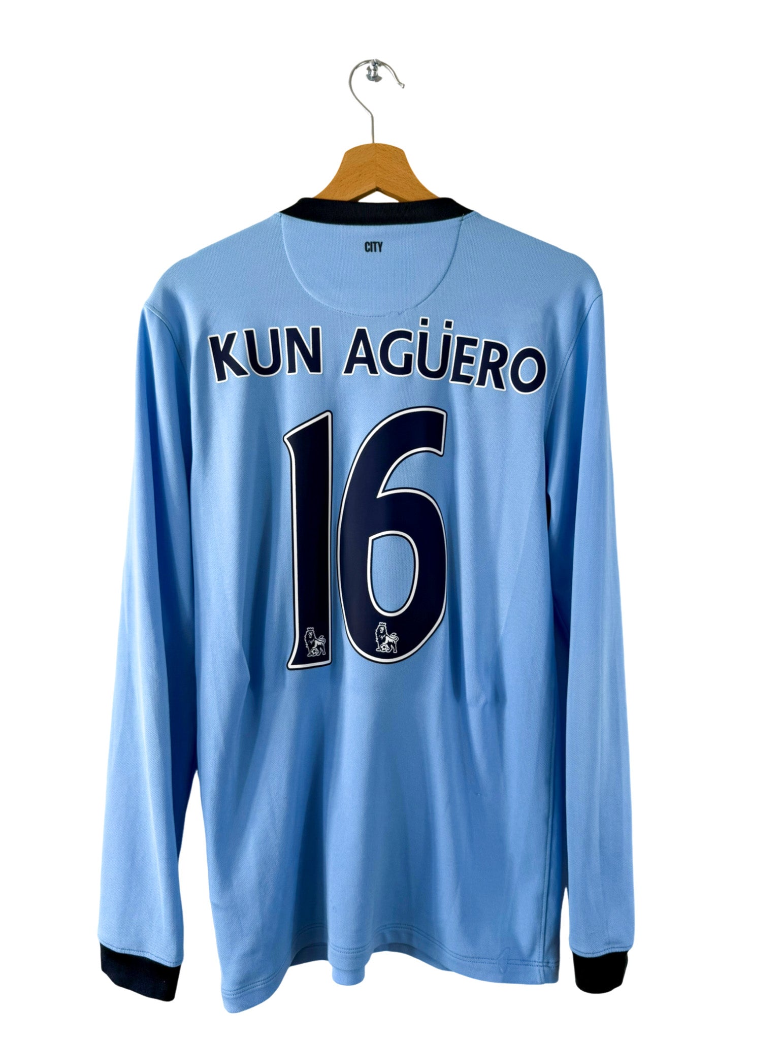 2014/2015  - Maillot Manchester City domicile [#16 KUN AGÜERO] *Manches Longues* - S