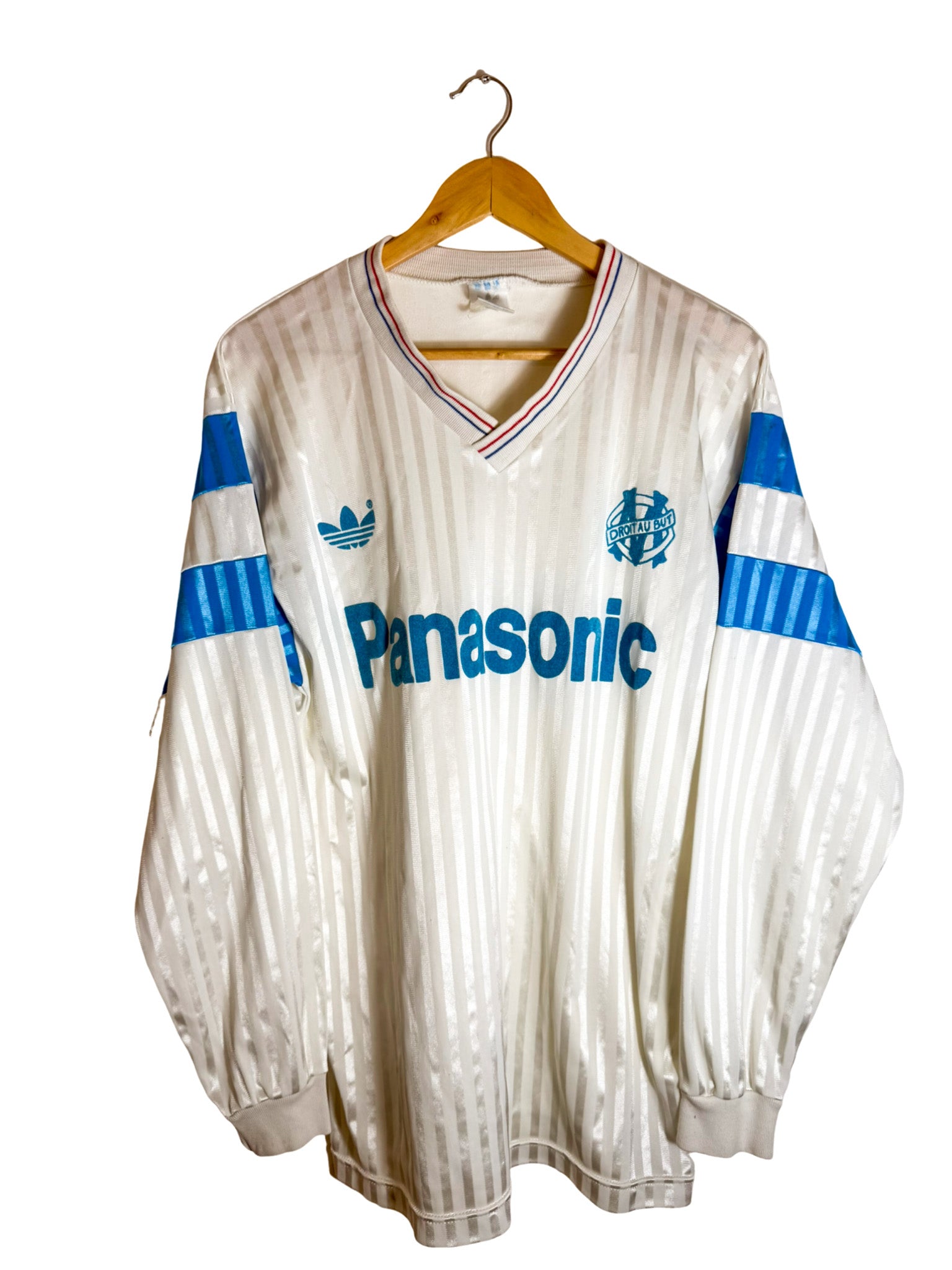 1990/1991 Olympique de Marseille home shirt *Long Sleeve* - L