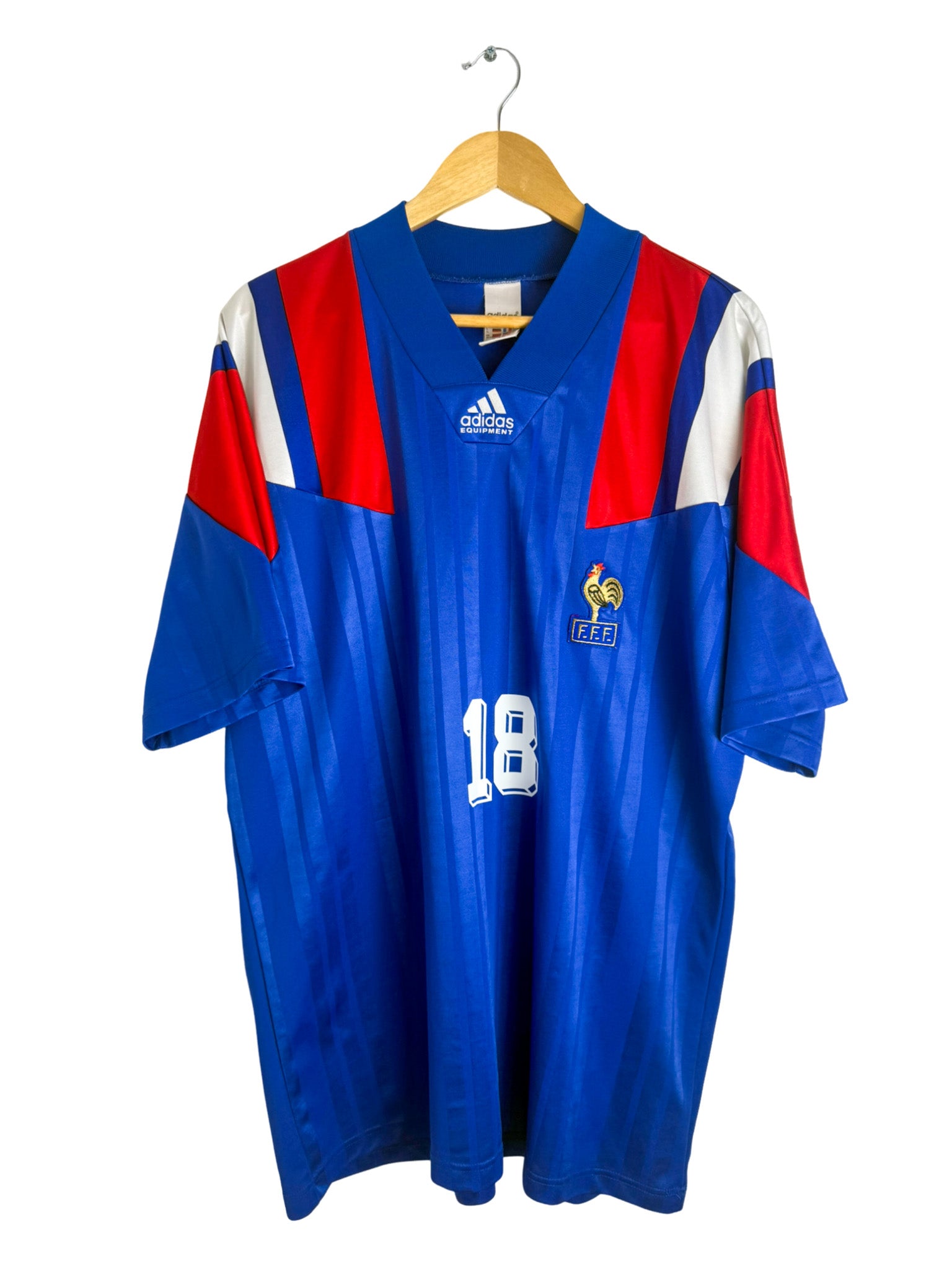 1992 - France Home Shirt [#18 CANTONA] - XL