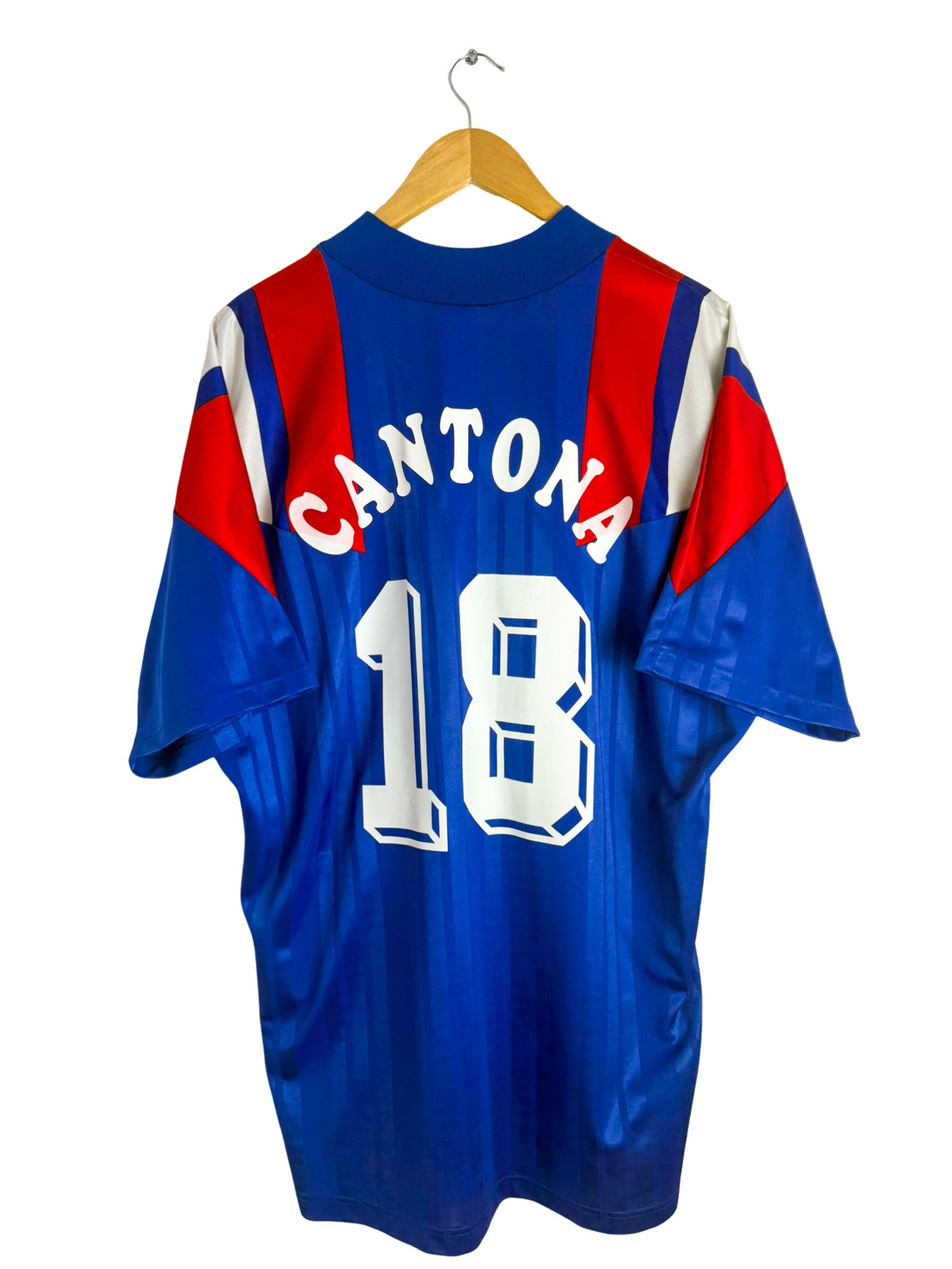 1992 - France Home Shirt [#18 CANTONA] - XL