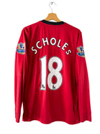 2009/2010 – Maillot Manchester United domicile [#18 SCHOLES] *Manches Longues* - Taille M