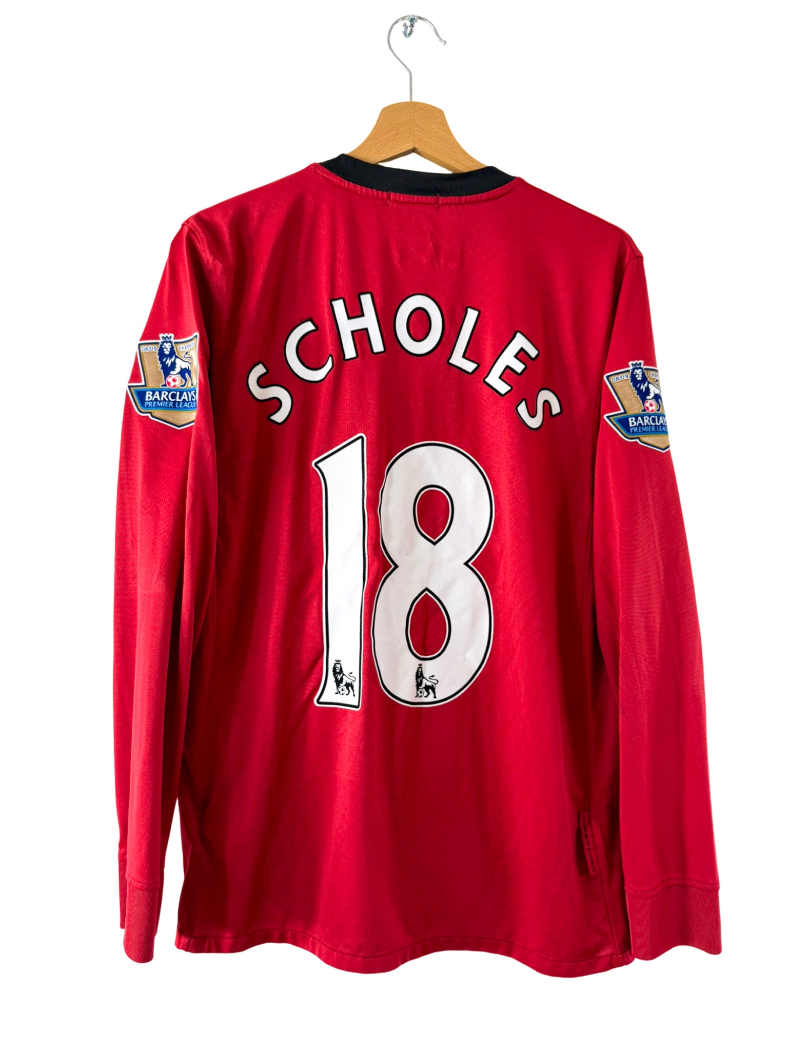 2009/2010 – Maillot Manchester United domicile [#18 SCHOLES] *Manches Longues* - Taille M