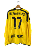 2017/2018 - Borussia Dortmund Home Shirt [#17 Aubameyang] *Long Sleeves* - M