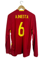 2016 – Camiseta España casa *Manga Larga* [#6 Iniesta] - L