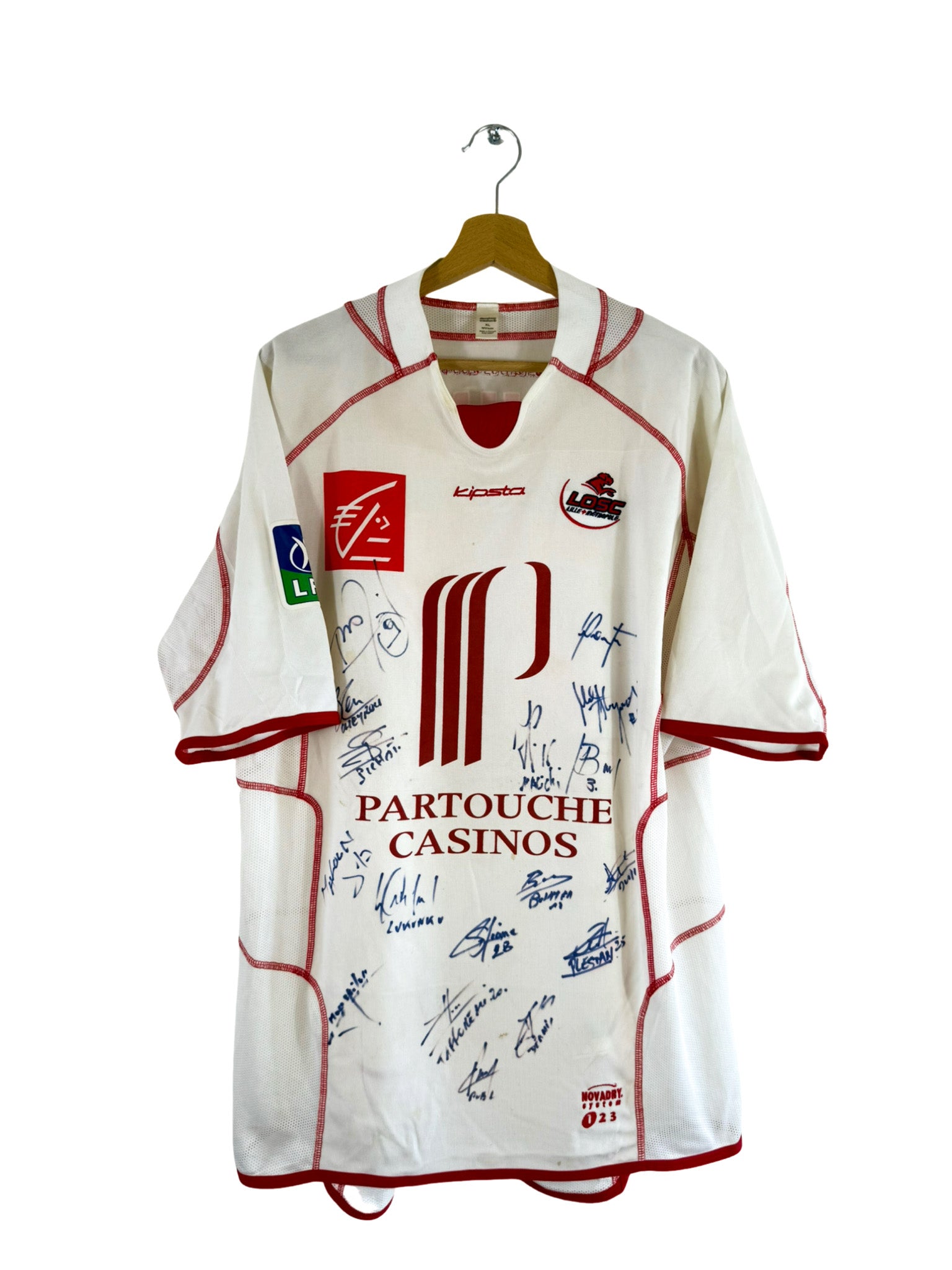 2003/2004 - Camiseta de visitante de LOSC [#27 Lukunku] Kipsta *Problema del partido* - Talla XL