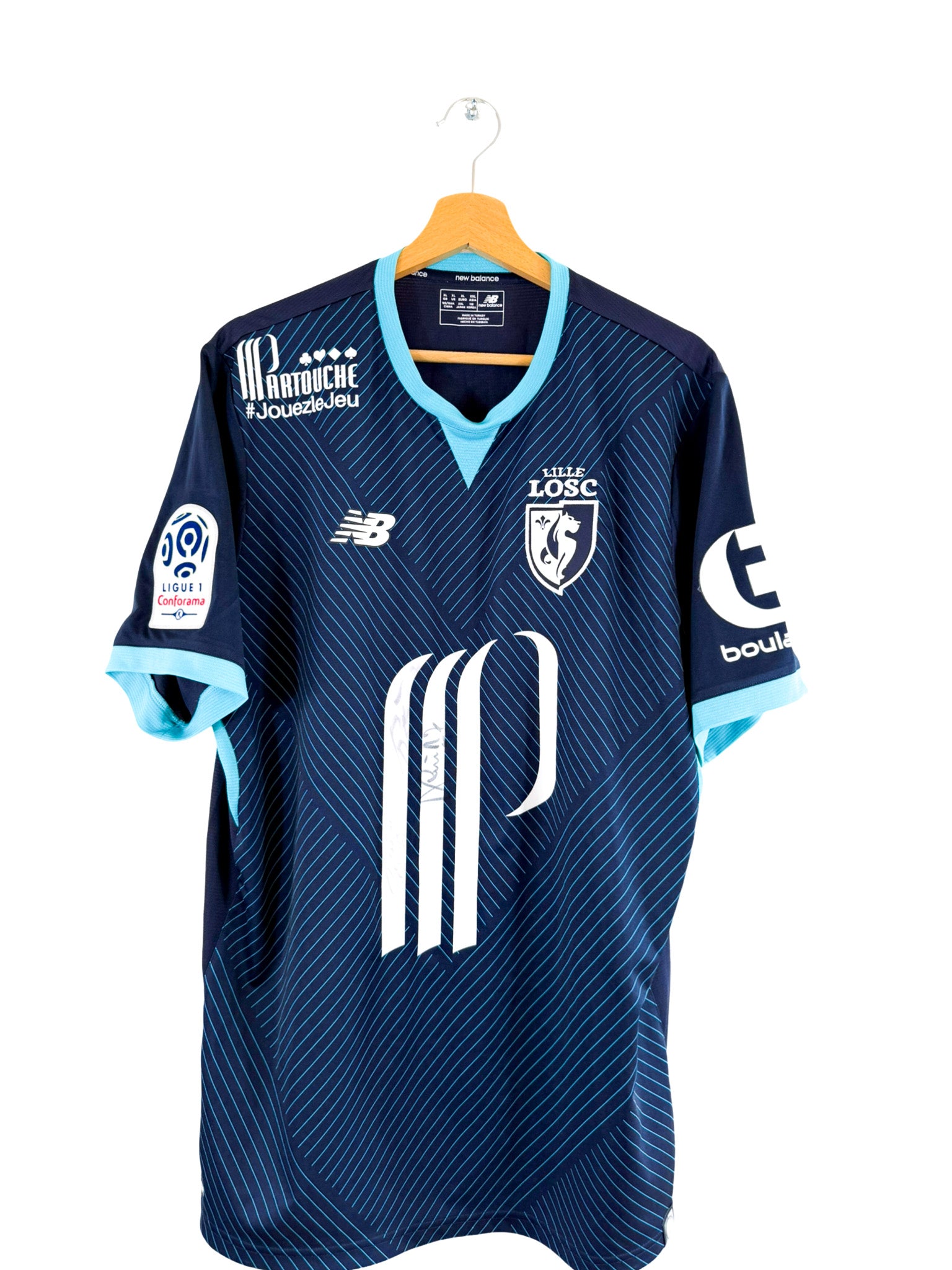 2017/2018 - Tercera camiseta del Lille [#20 T. Maia] New Balance *Edición del partido* - Talla XL