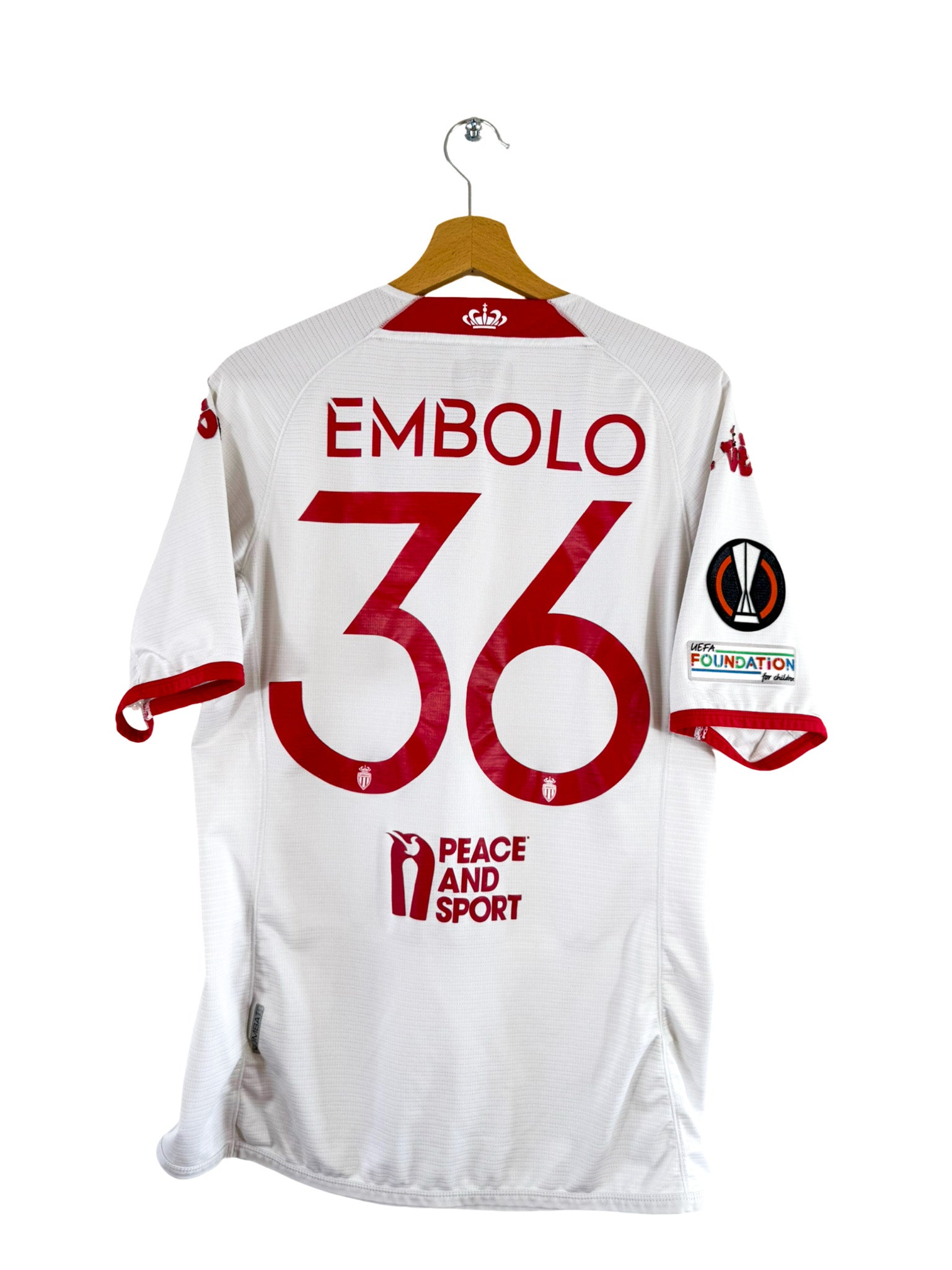 2021/2022 - AS Monaco Away Jersey [#36 Embolo] Kappa Match Issue - L