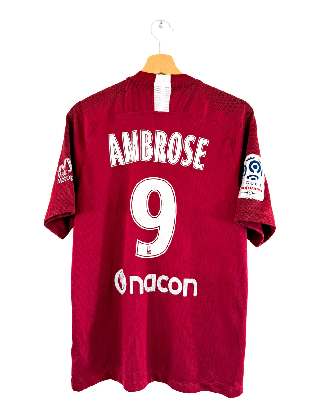 2017/2018 - FC Metz Home Shirt [#9 Ambrose] Match Issue – L