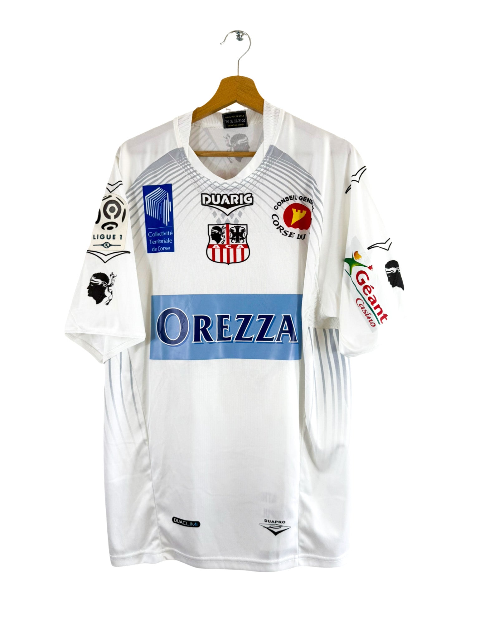 2011/2012 - Camiseta visitante del AC Ajaccio [#23 Mayor] Duarig *Problema del partido* - Talla XL