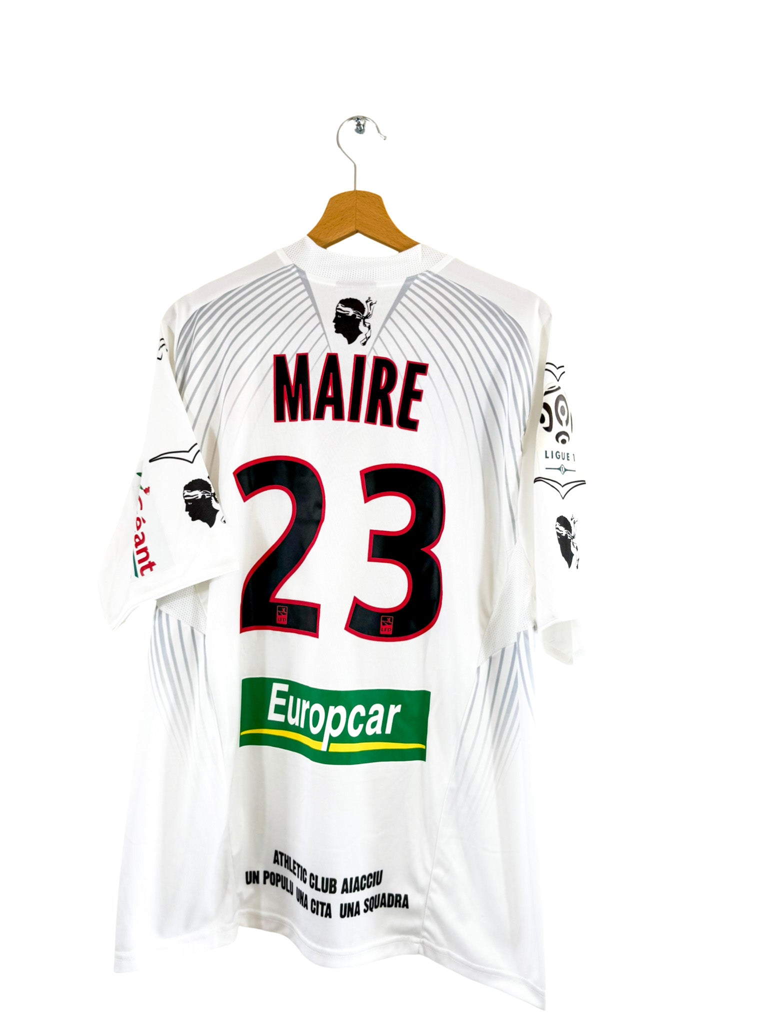 2011/2012 - Camiseta visitante del AC Ajaccio [#23 Mayor] Duarig *Problema del partido* - Talla XL