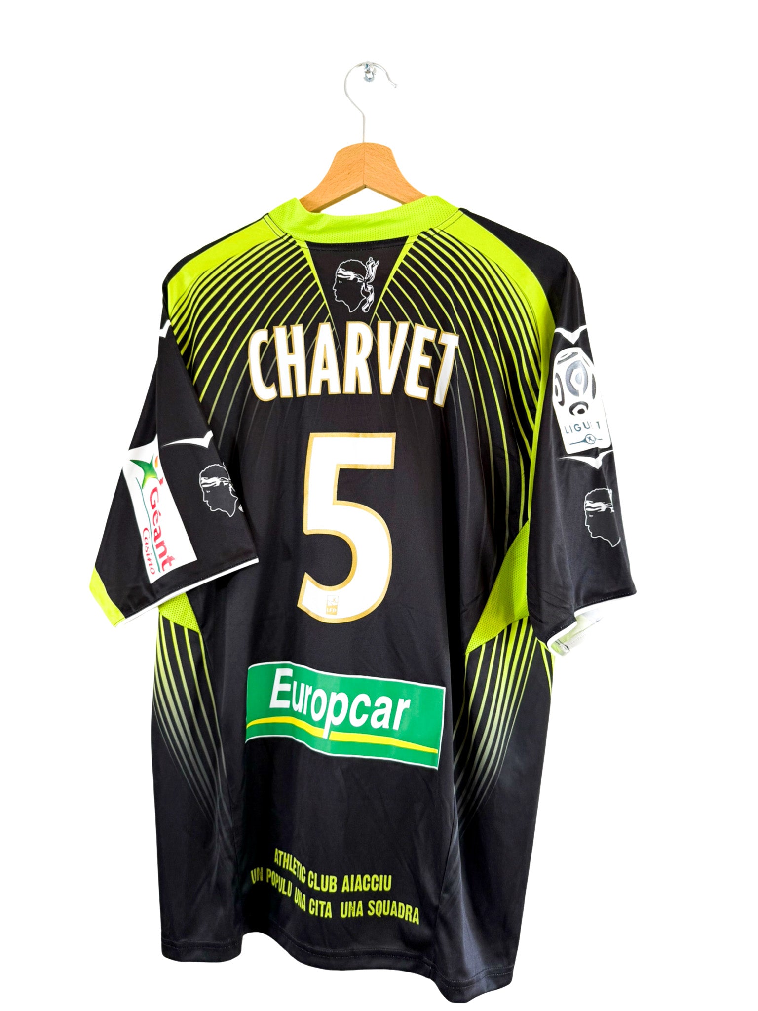 2010/2011 - Tercera camiseta del AC Ajaccio [#5 Charvet] Duarig *Match Issue* - Talla L -