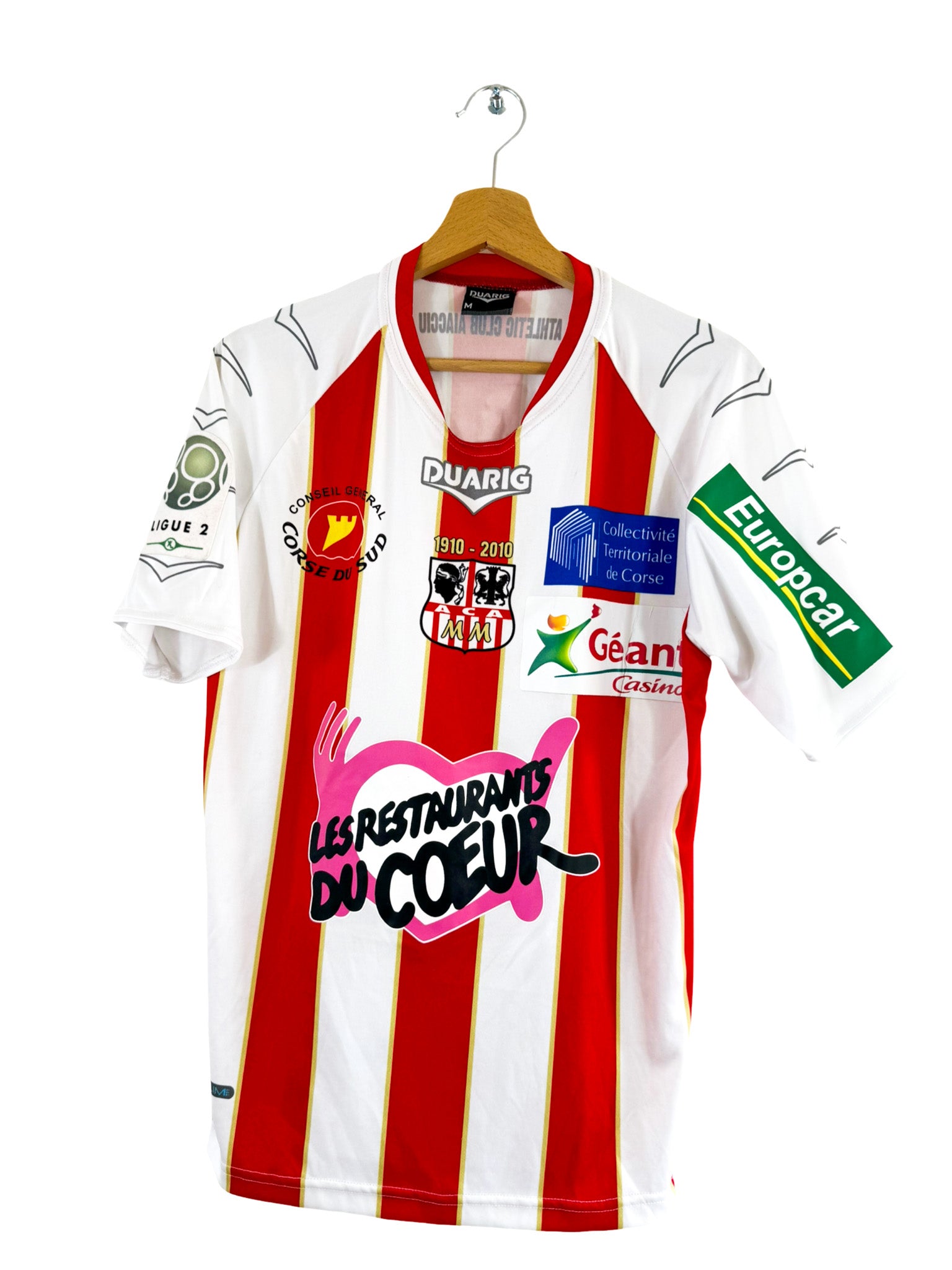 2009/2010 - Camiseta local del AC Ajaccio [#6 Medjani] Duarig - Edición del partido - Talla M