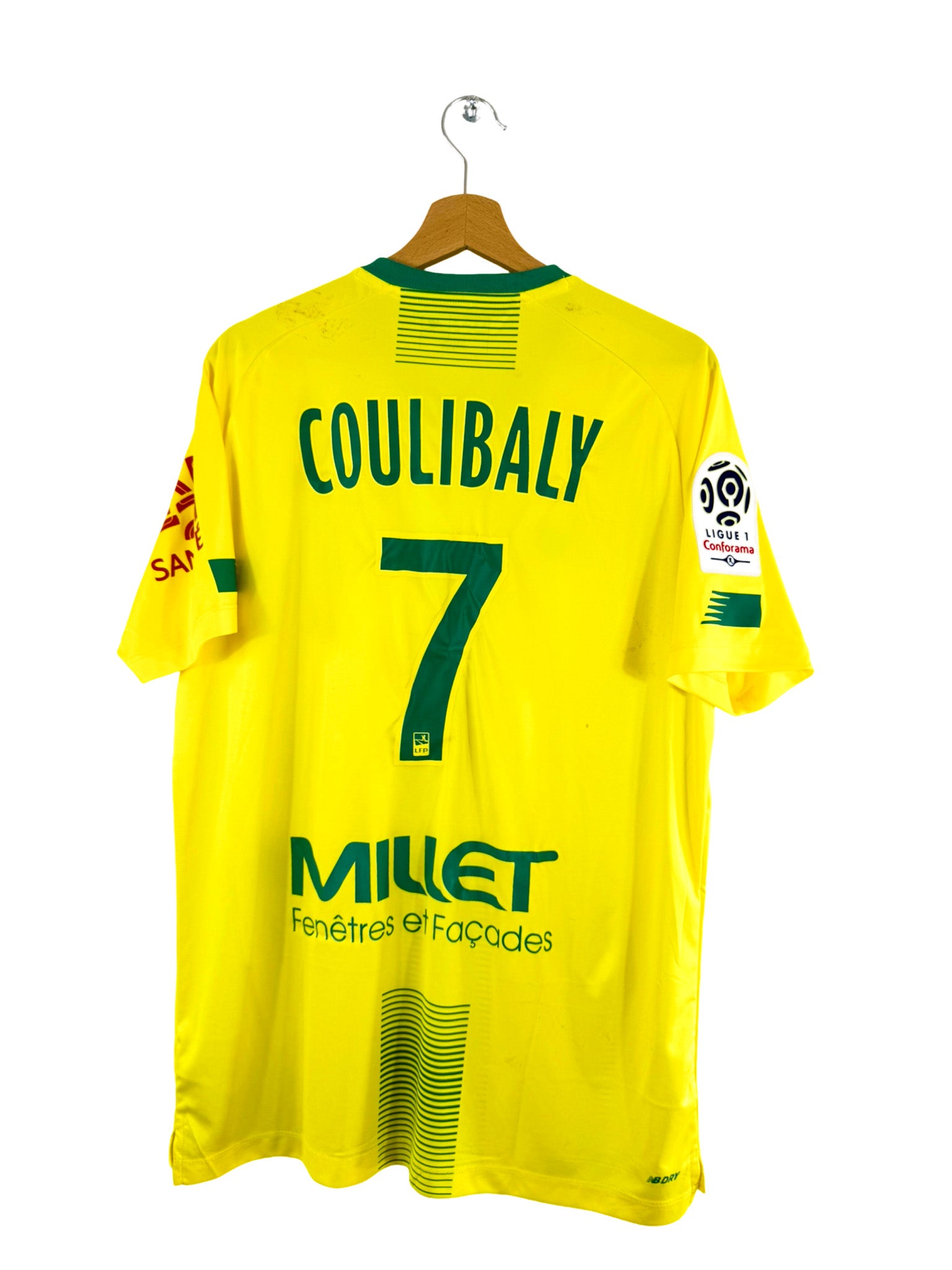 2019/2020 - Camiseta local del FC Nantes [#7 Coulibaly] New Balance *Edición del partido* - Talla L