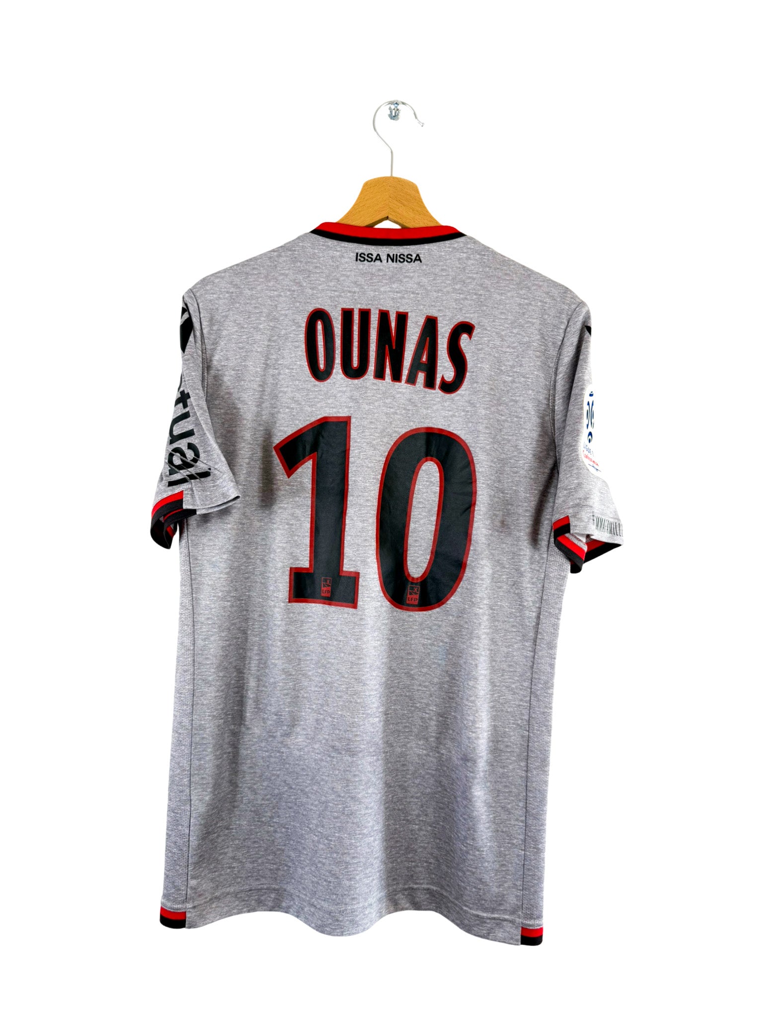 Camiseta de visitante del OGC Nice 2019/2020 [#10 Ounas] Macron *Problema del partido* - Talla M
