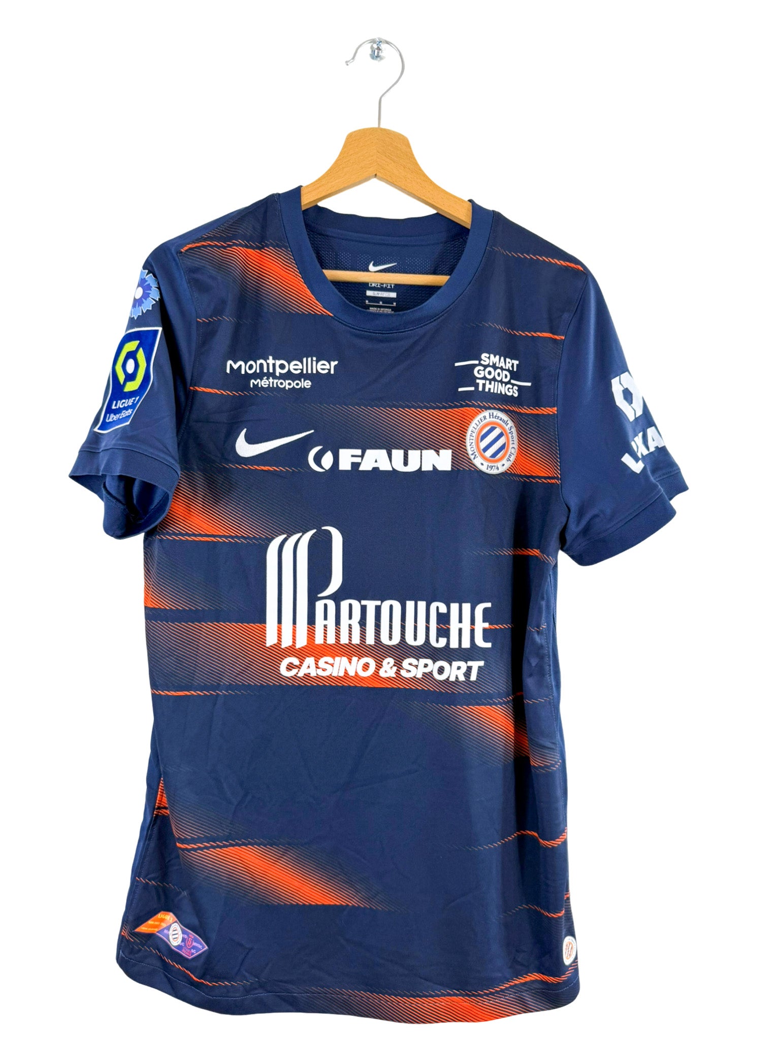2022/2023 - Camiseta de local Montpellier HSC [#31 COZZA] Nike *Match Issue* *Bleuet de France* - Talla M
