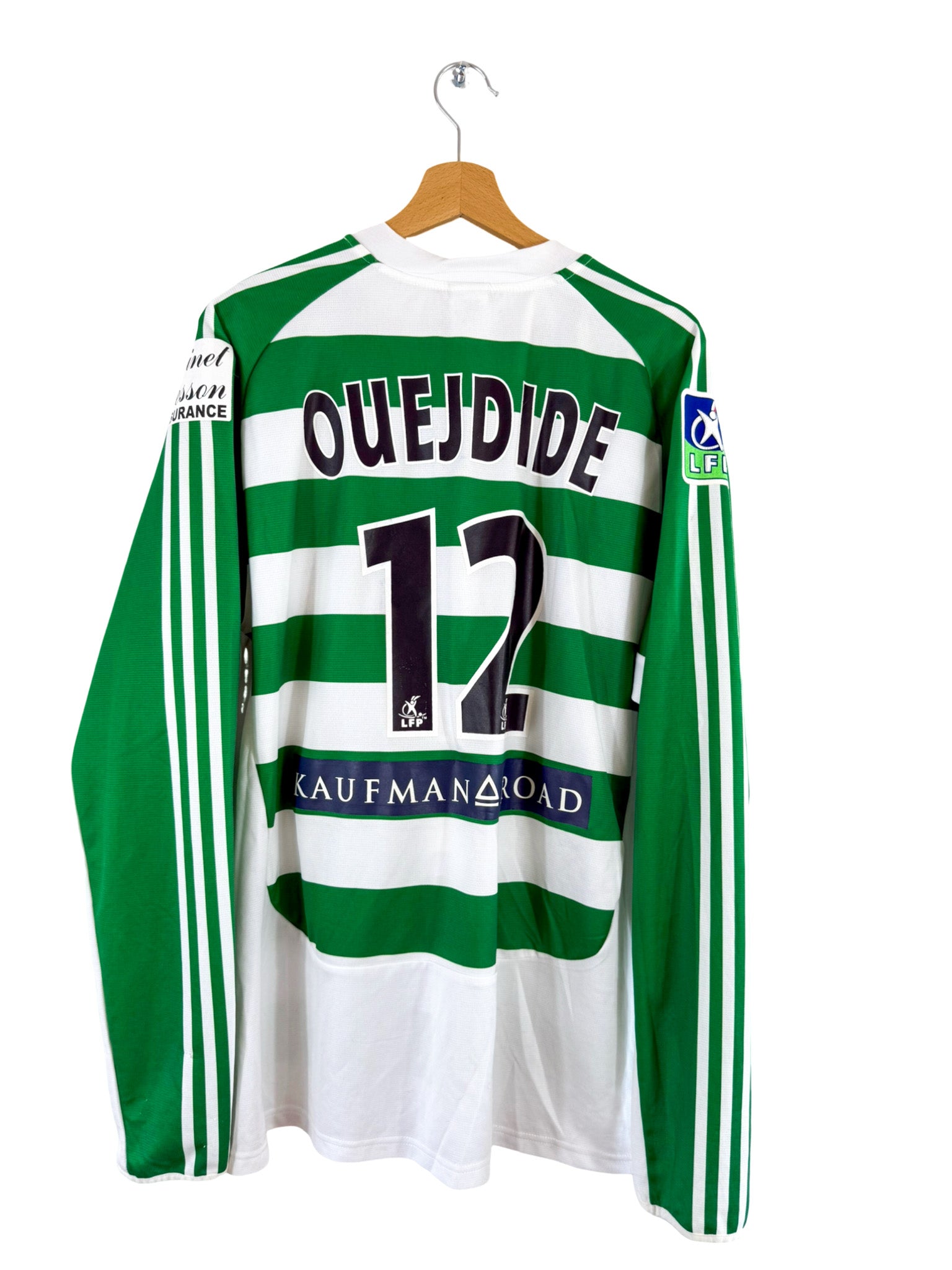 2005/2006 - Camiseta local del FC Sète [#12 OUEJDIDE] Adidas *Edición del partido* *Manga larga* - Talla 2XL