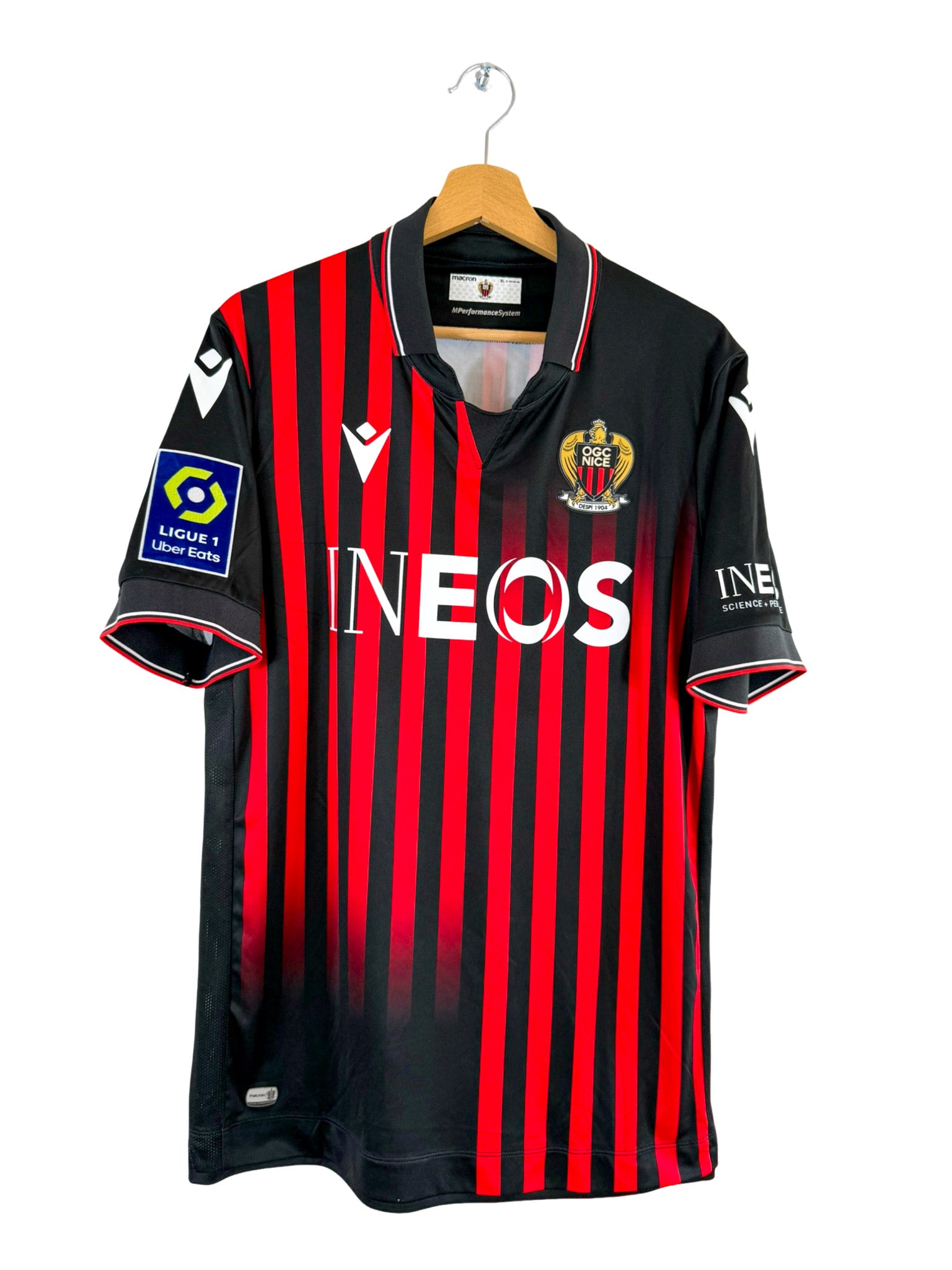 2022/2023 - Camiseta de local del OGC Nice [#19 THURAM] Macron *Edición del partido* *Firmada* - Talla XL