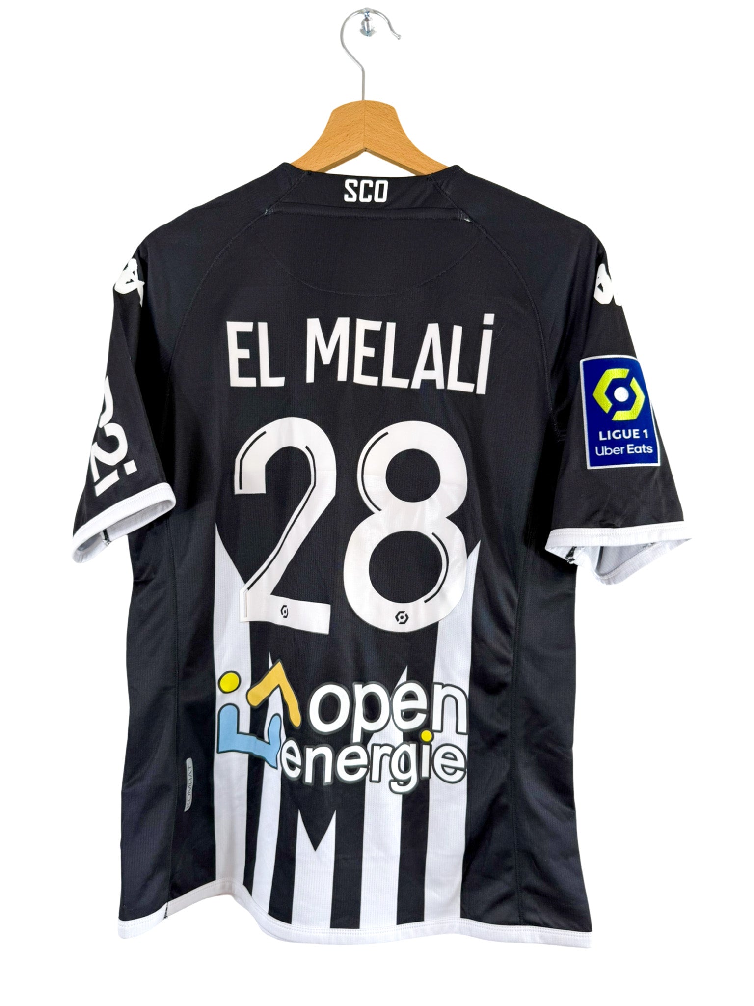 2022/2023 - Camiseta local del Angers SCO [#28 El Melali] Kappa *Problema del partido* - Talla M
