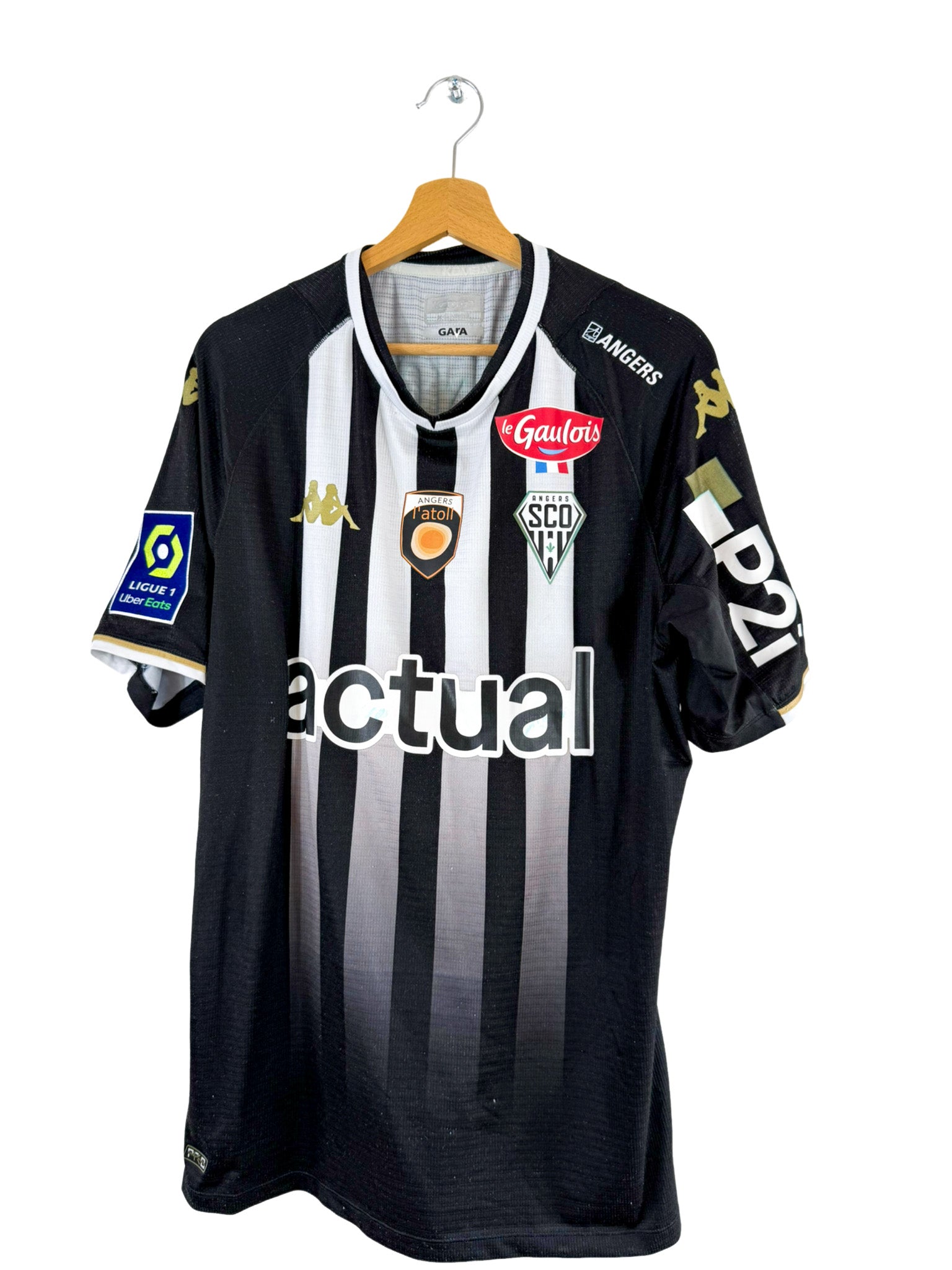 2021/2022 - Camiseta local del Angers SCO [#9 Ninga] Kappa *Problema del partido* - Talla XL