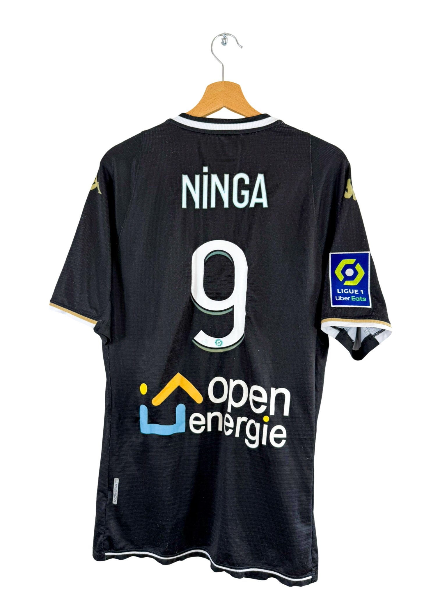 2021/2022 - Camiseta local del Angers SCO [#9 Ninga] Kappa *Problema del partido* - Talla XL