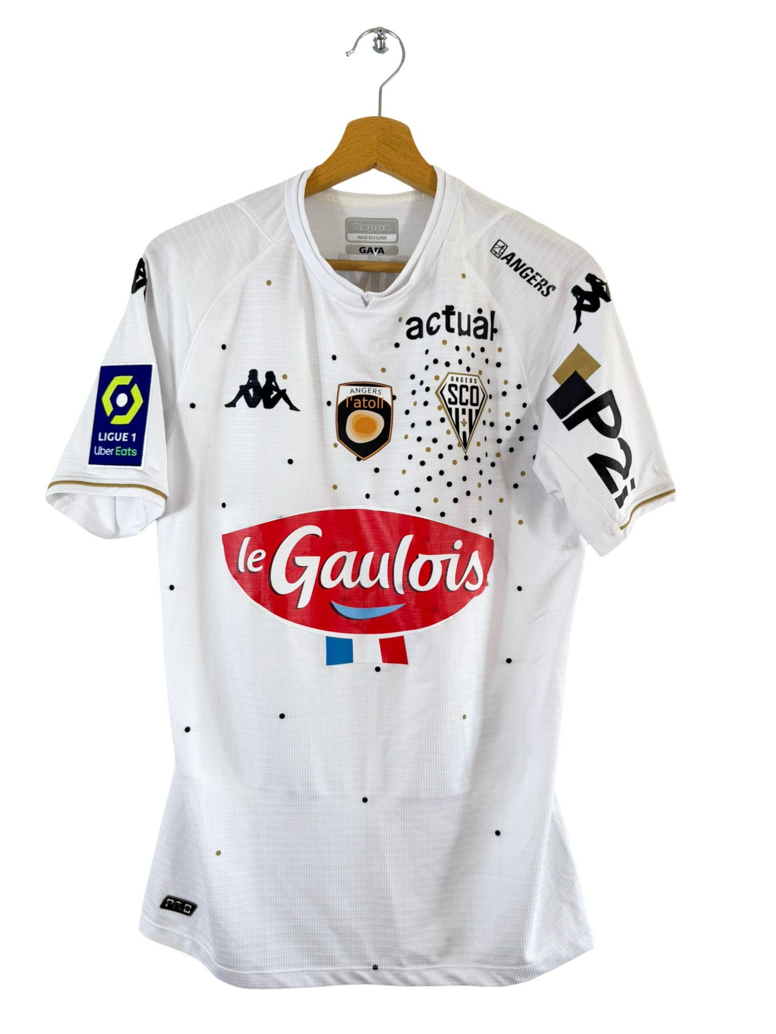 Camiseta visitante del Angers SCO 2020/2021 [#24 Thomas] Kappa Match Issue - Talla M