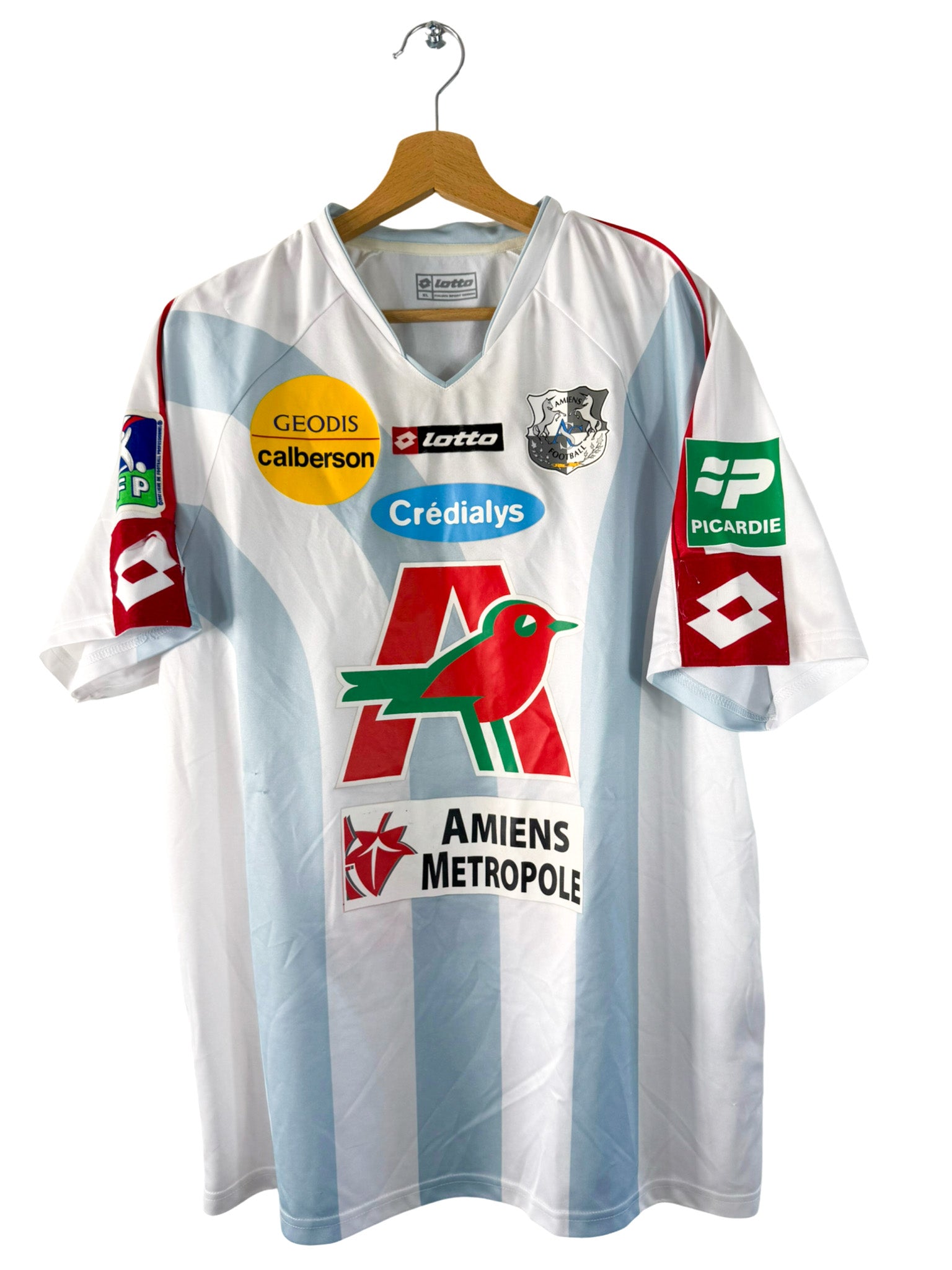 2007/2008 - Camiseta de visitante del Amiens SC [#18 Mulumbu] *Problema del partido* Lotto - Talla XL