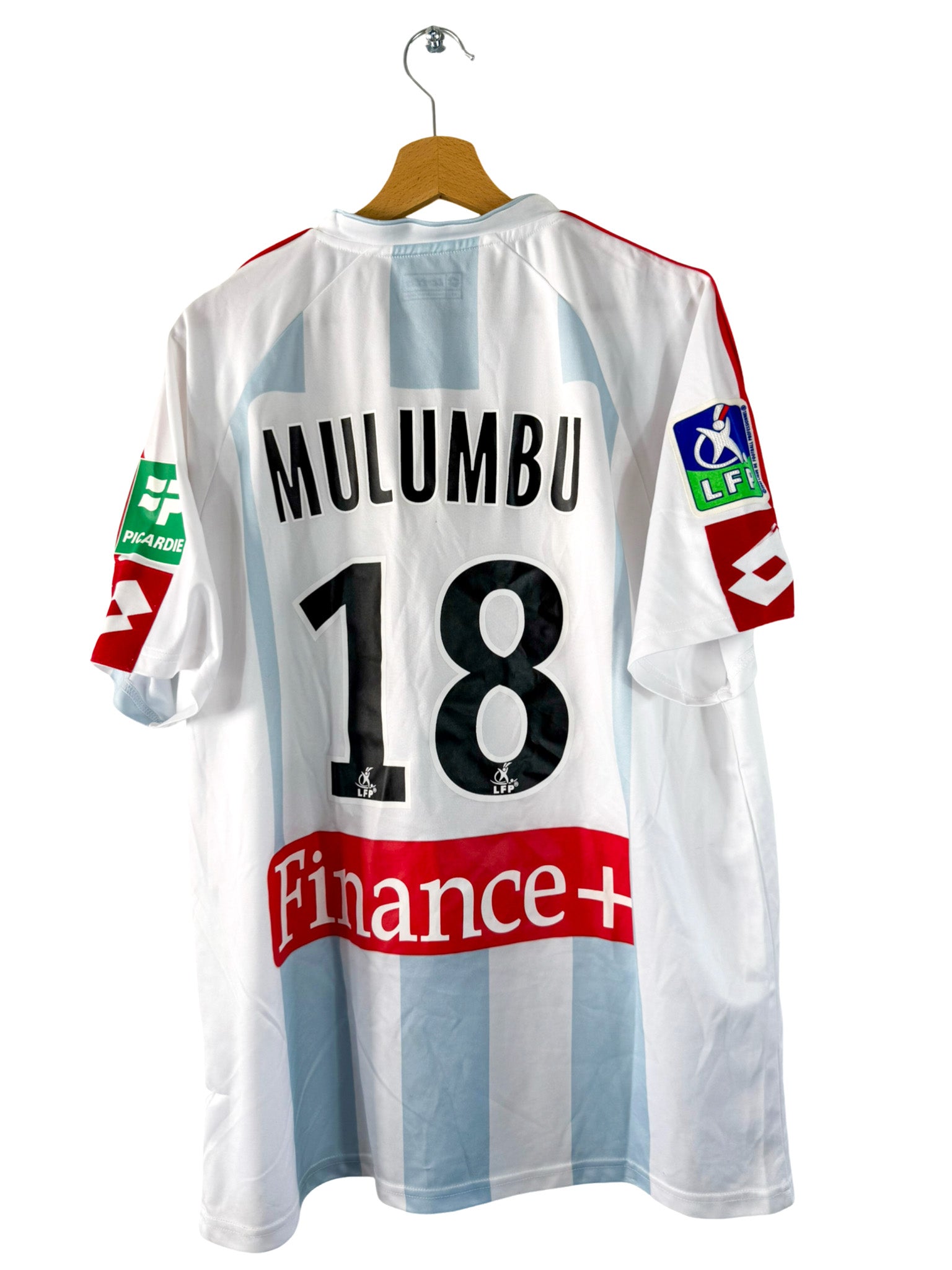 2007/2008 - Camiseta de visitante del Amiens SC [#18 Mulumbu] *Problema del partido* Lotto - Talla XL