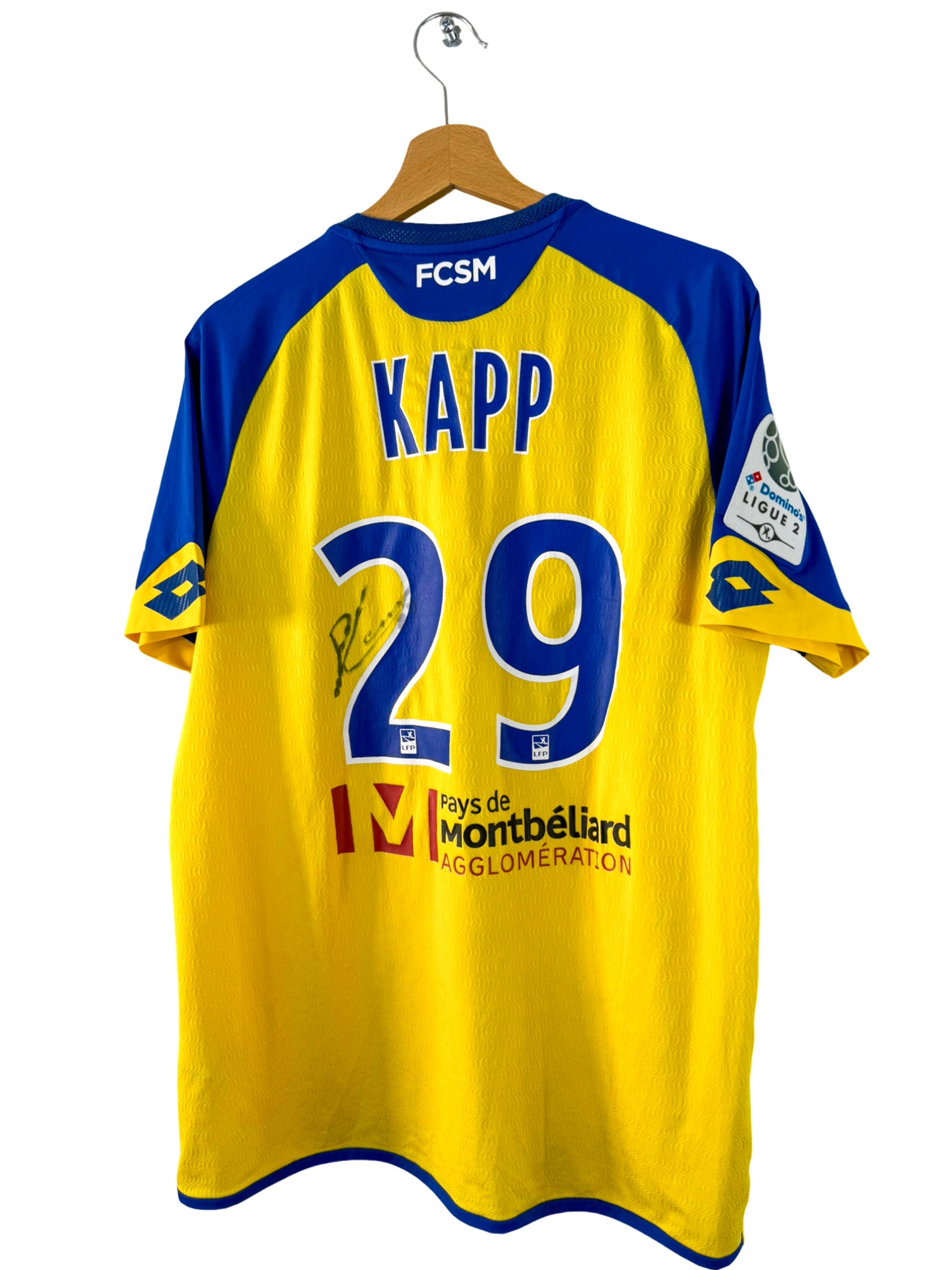 2017/2018 - Camiseta local del Sochaux [#29 Kapp] Lotto *Problema del partido* - Talla L