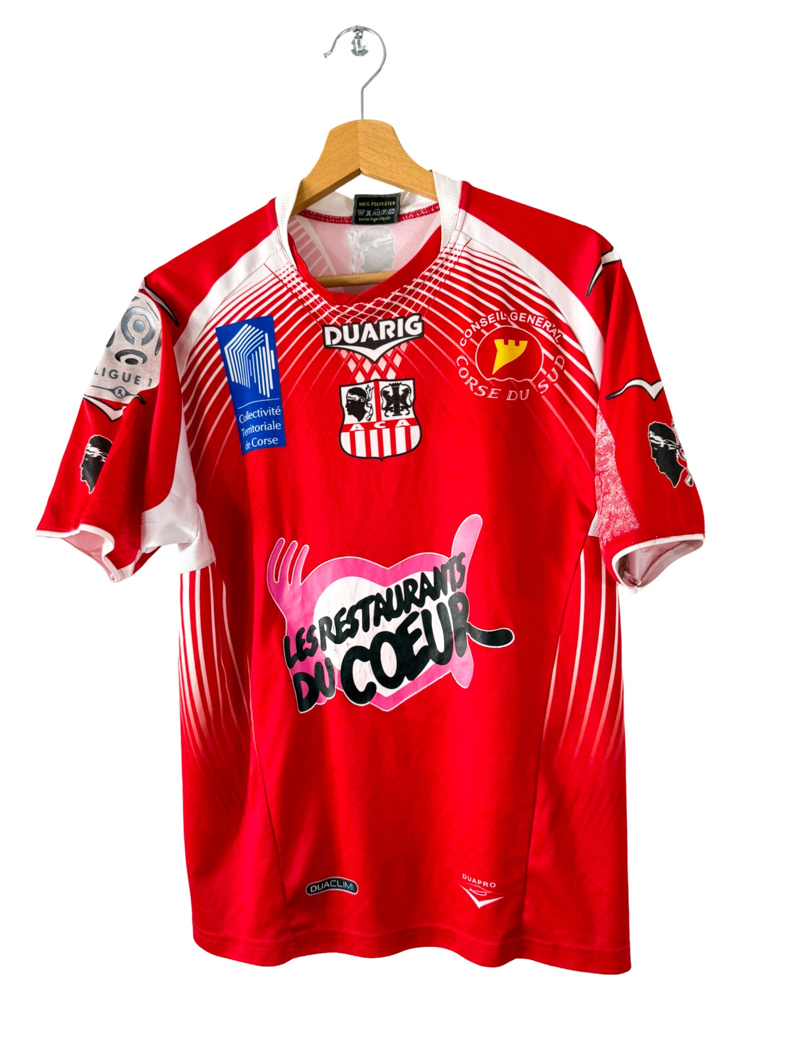 2008/2009 - Camiseta de local del AC Ajaccio [#12 Sammaritano] Duarig *Problema del partido* - Talla M