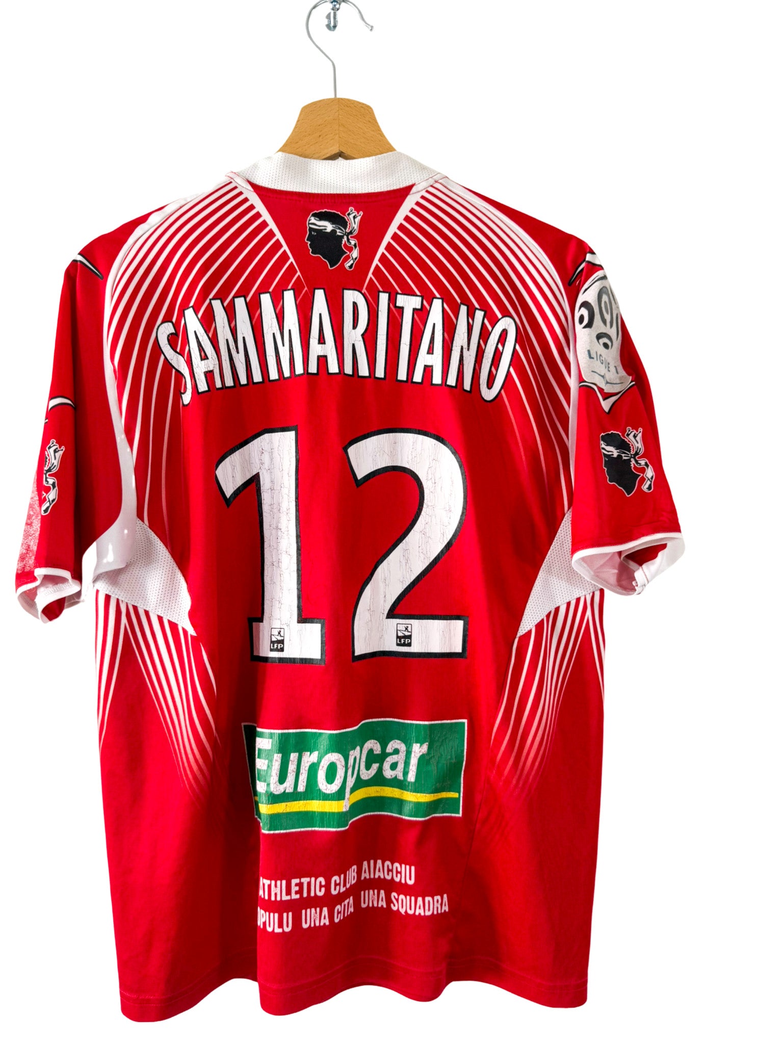 2008/2009 - Camiseta de local del AC Ajaccio [#12 Sammaritano] Duarig *Problema del partido* - Talla M