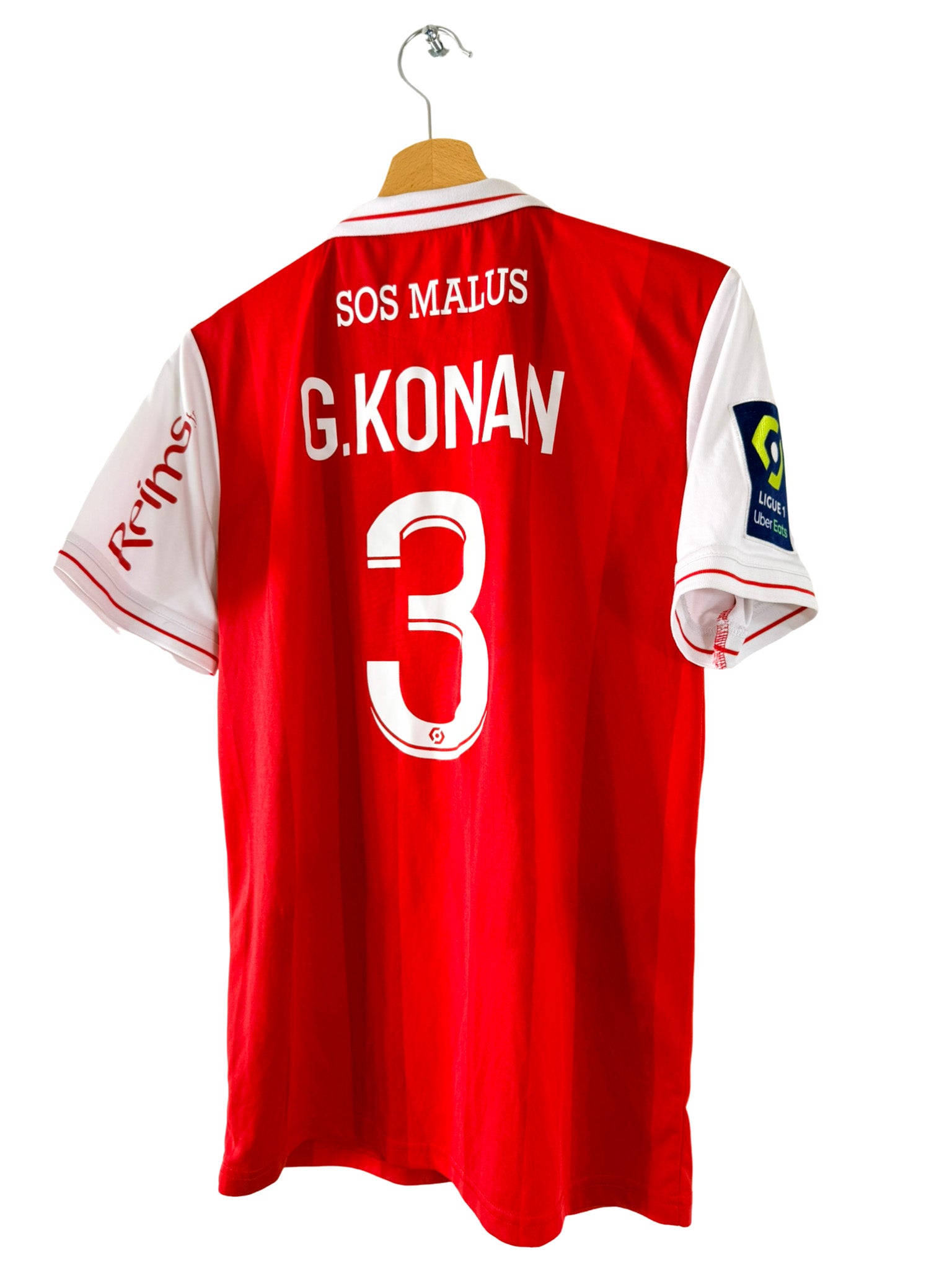 2021/2022 - Camiseta local del Stade de Reims [#3 KONAN] Umbro *Edición del partido* - Talla M