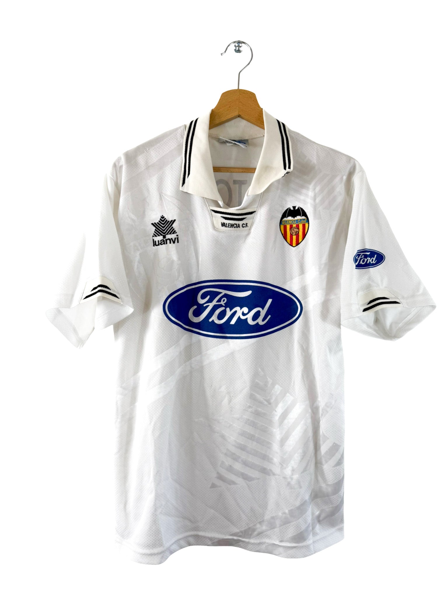 1995/1996 - Valencia home jersey [#8 Mijatovic] Luanvi - M
