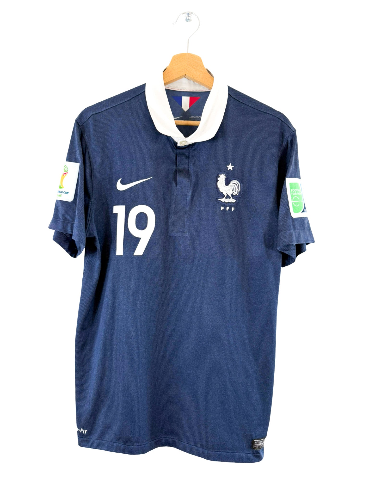 2014 - Camiseta local de la selección francesa [#19 POGBA] Nike - Talla M