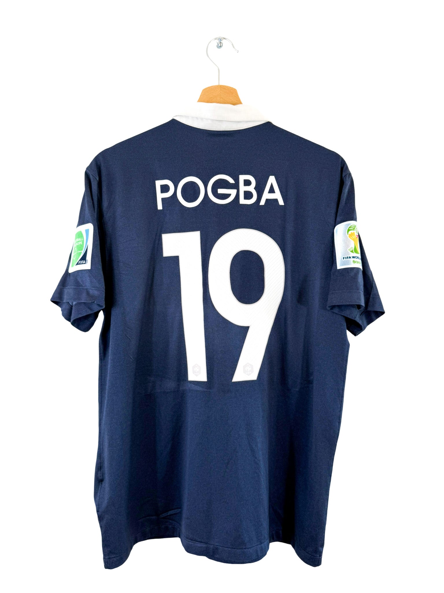 2014 - Camiseta local de la selección francesa [#19 POGBA] Nike - Talla M