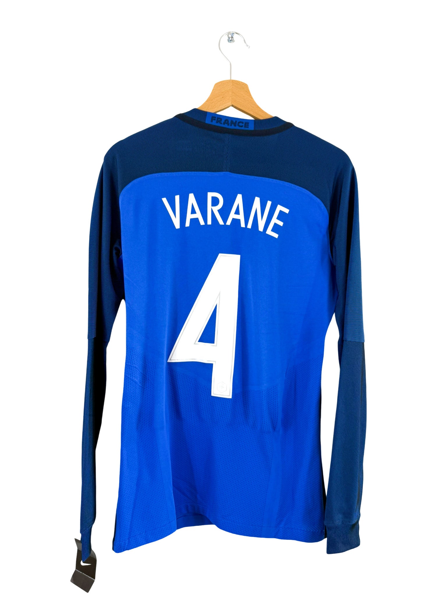 2016 - Camiseta local de la selección francesa [#4 Varane] Nike *Pro* *Manga larga* - Talla M