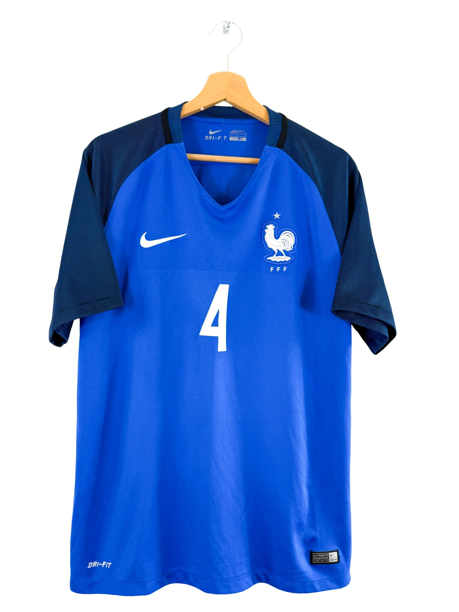 2016 - France National Team Home Jersey [#4 Varane] - L – Vista