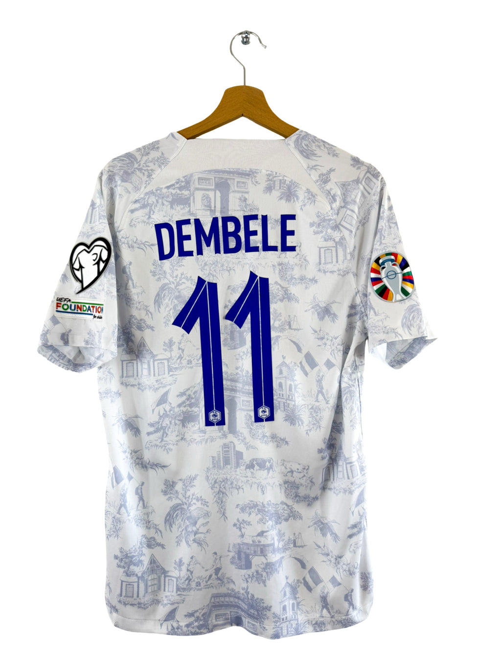 2022 - Camiseta de visitante de la selección nacional de Francia [#11 Dembélé] - M