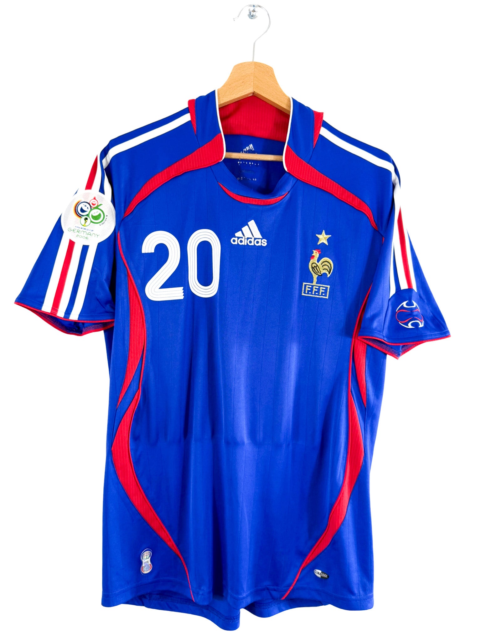 2006 - Camiseta local de la selección francesa [#20 TREZEGUET] Adidas - Talla M
