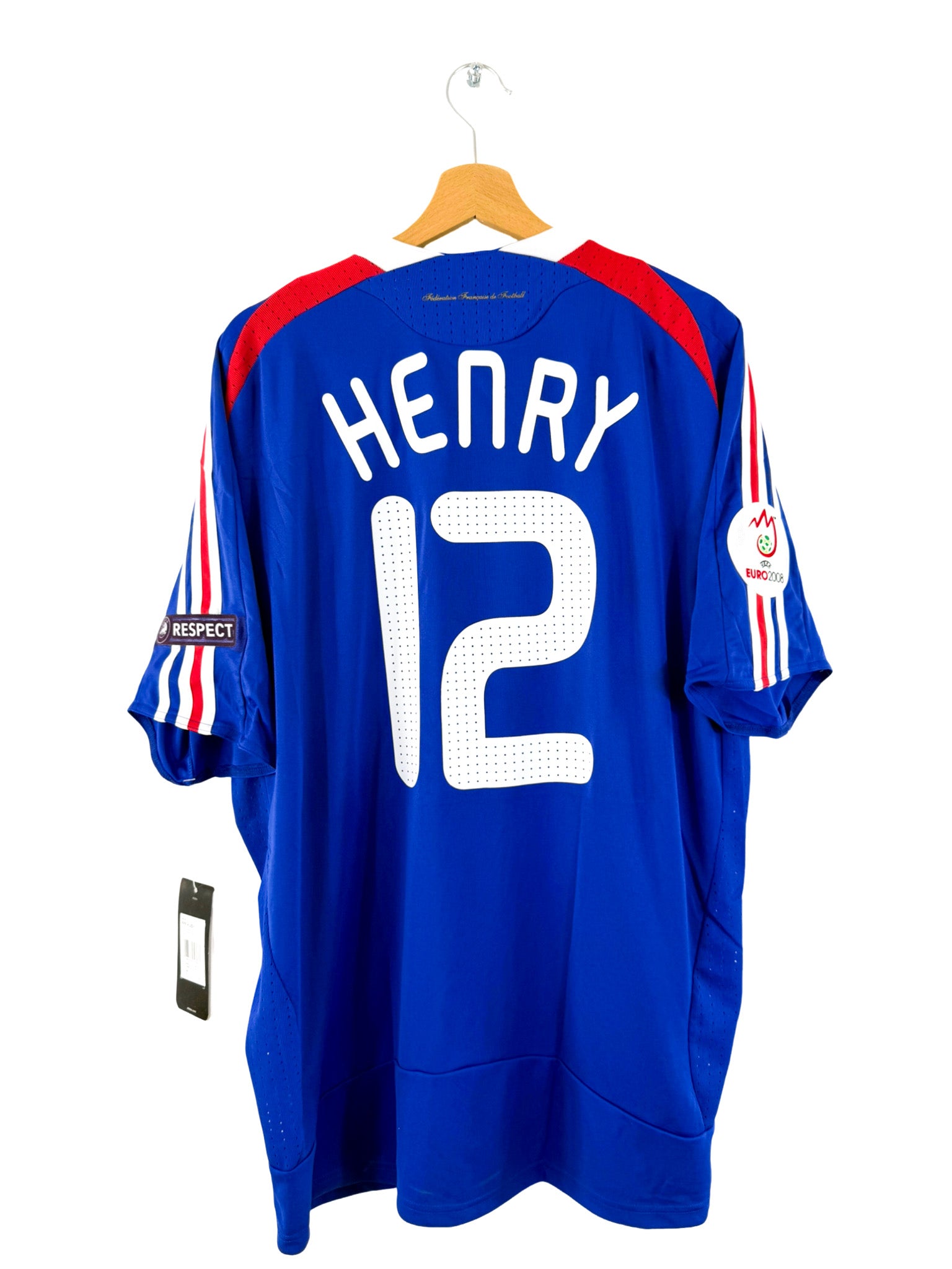 2008 - Camiseta local de Francia [#12 Henry] Adidas *Nueva* - Talla XL