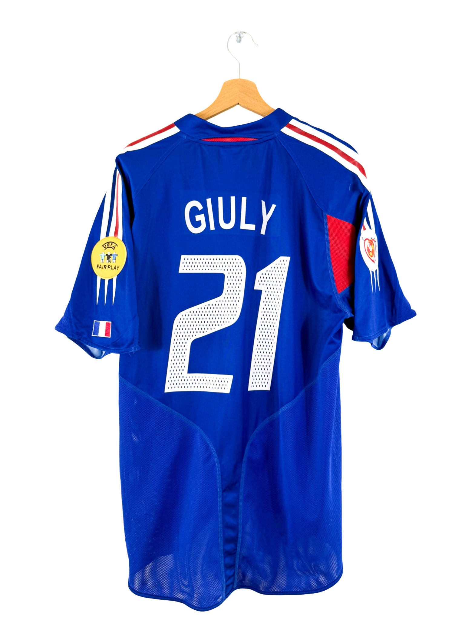 2004 - Camiseta local de la selección francesa [#21 Giuly] Adidas - Talla L