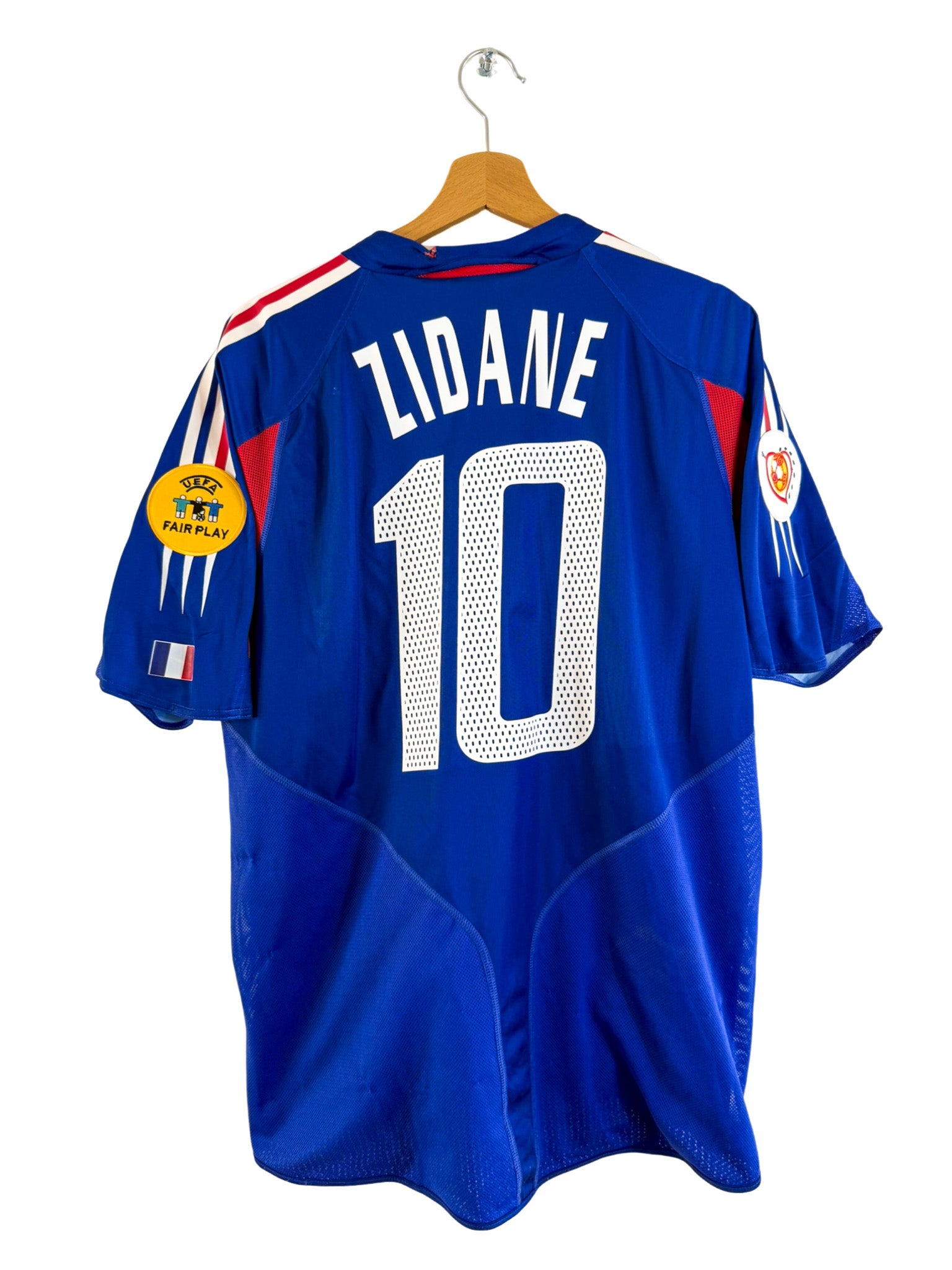 2004 - Camiseta local de la selección francesa [#10 Zidane] Adidas *Pro* - Talla XL