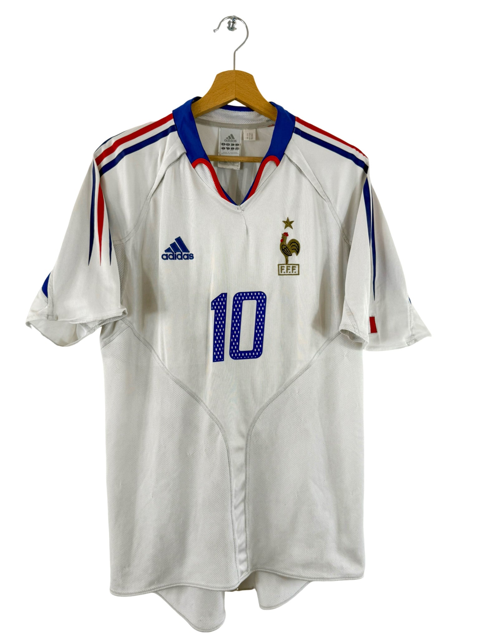 2004 - Camiseta de visitante de la selección francesa [#10 Zidane] Adidas - Talla L