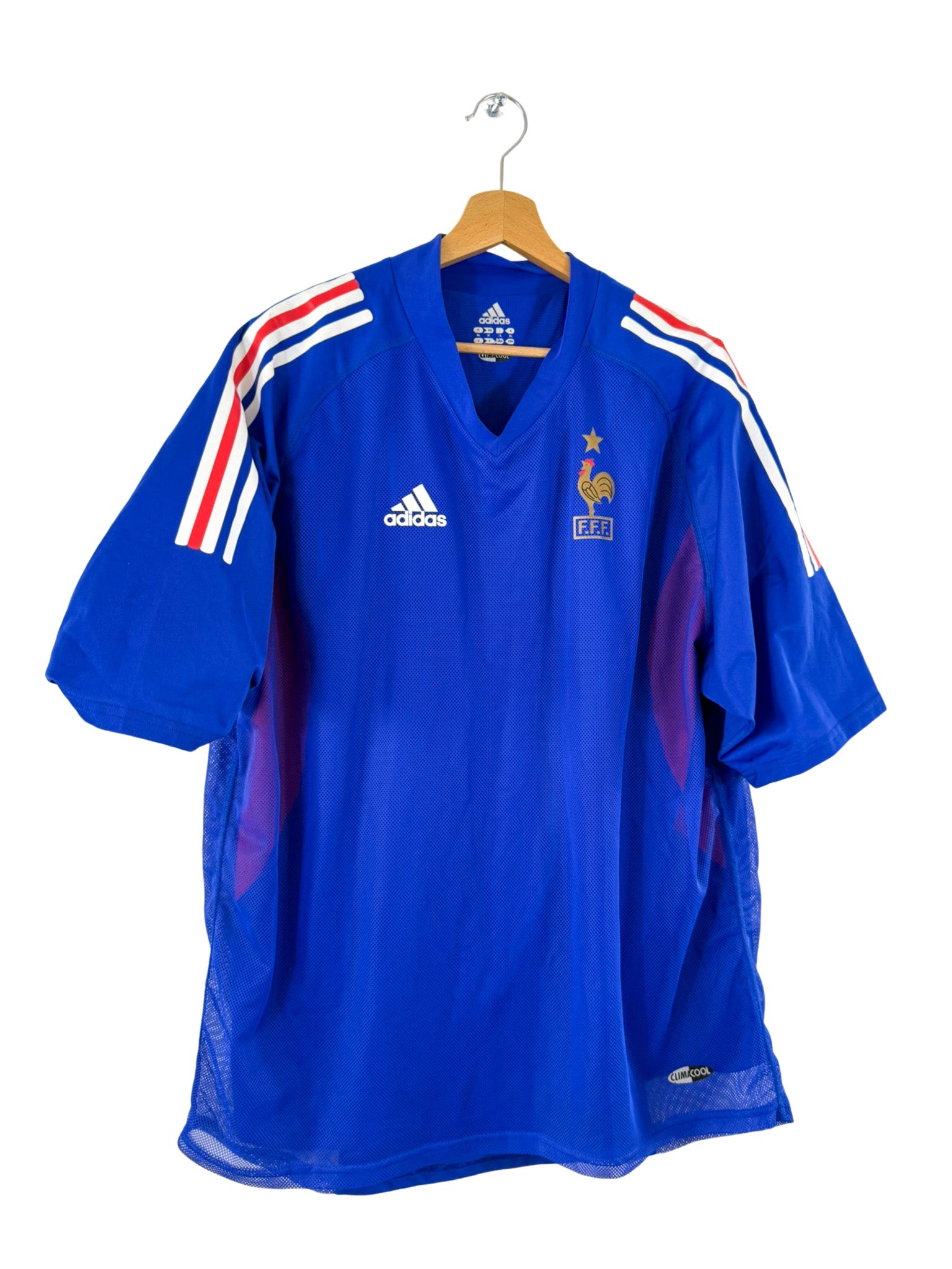 2002 - Camiseta local de la selección francesa Adidas *Pro* - Talla L