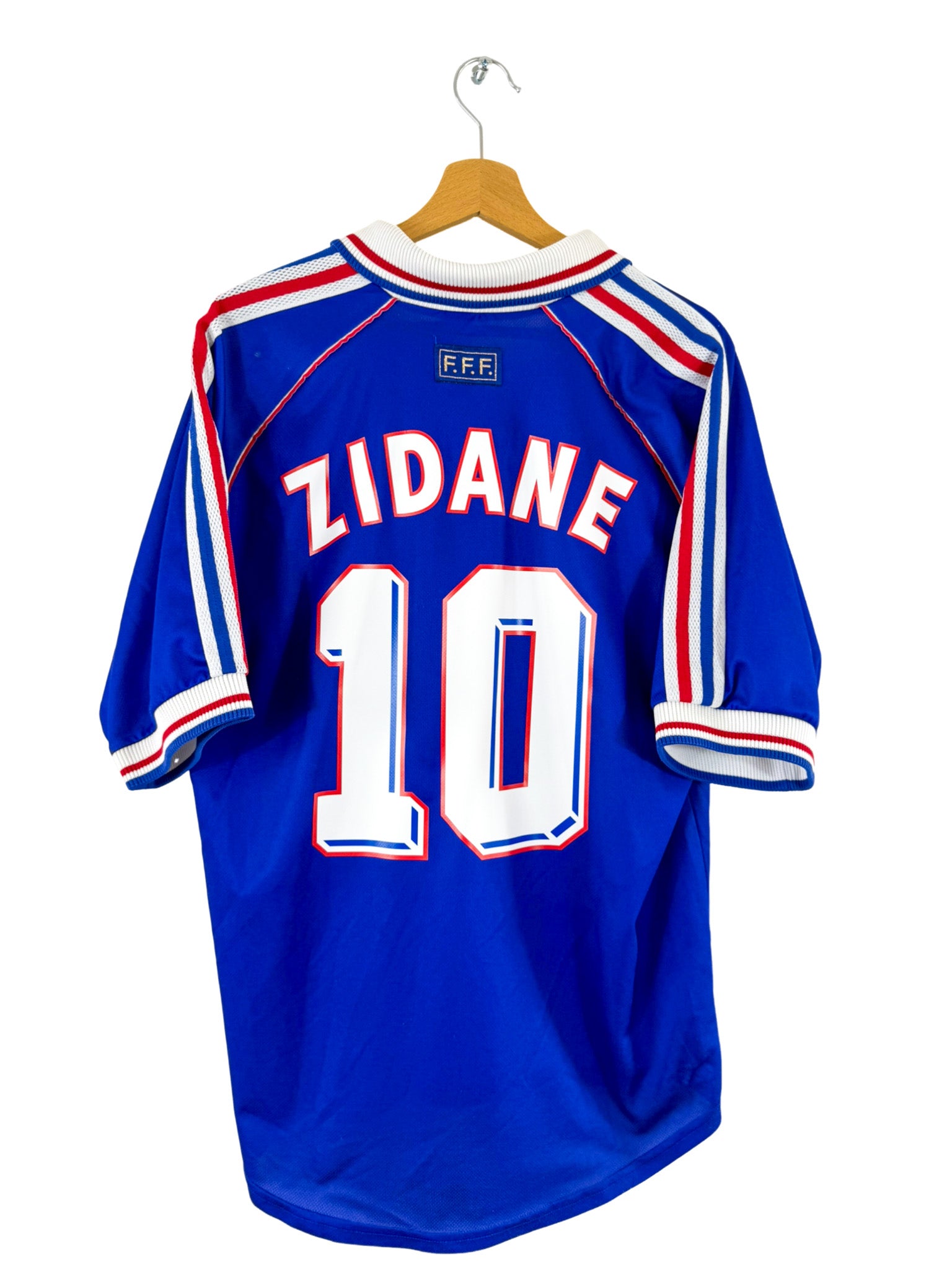1998 - Camiseta local de Francia [#10 Zidane] Adidas - Talla XL