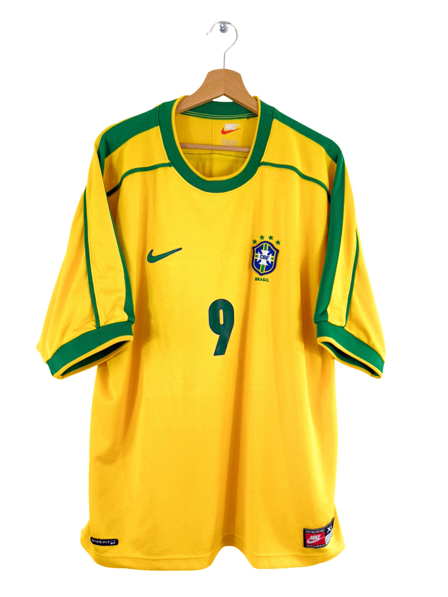 1998 Maillot Brésil domicile [#9 Ronaldo] - XL
